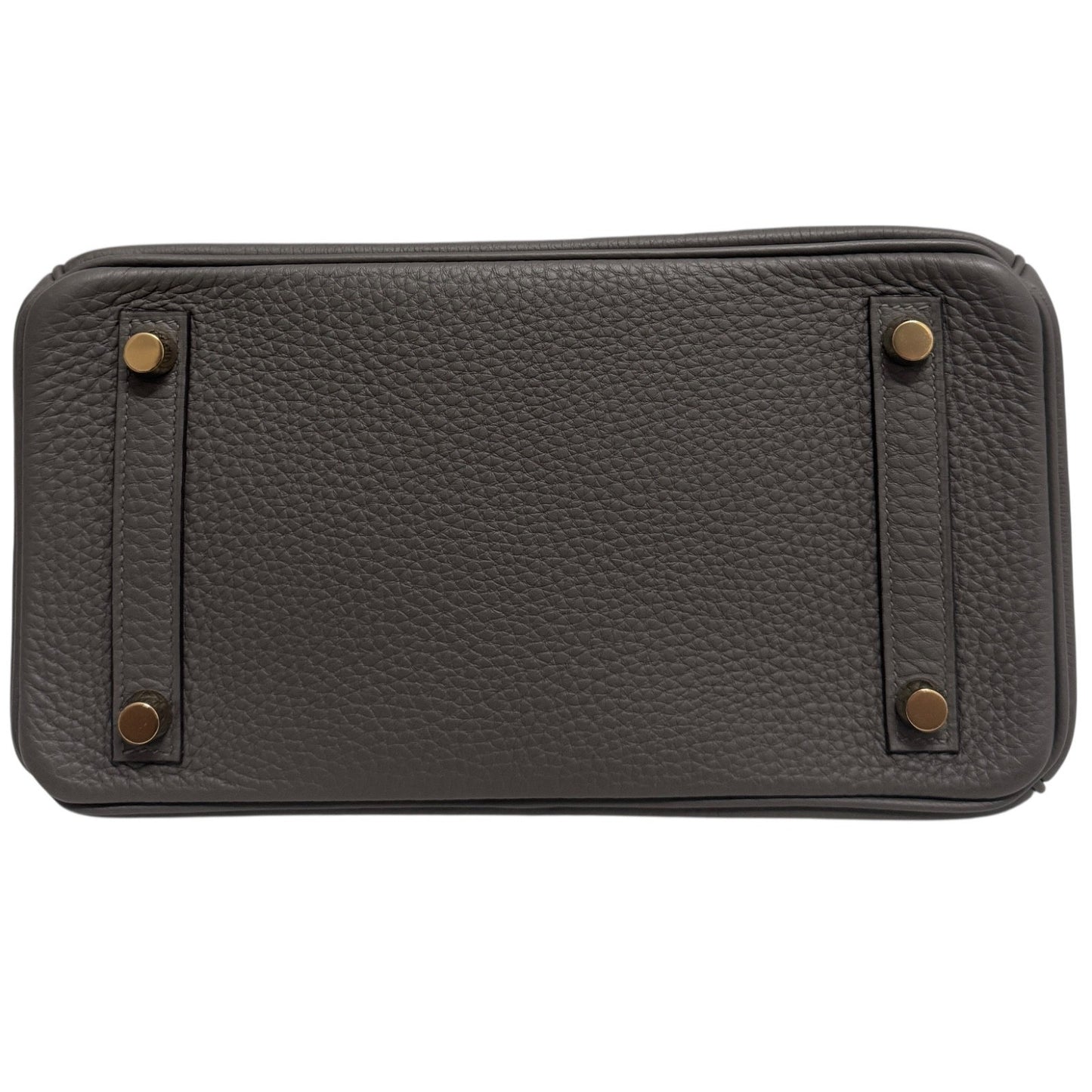 Hermes Birkin 25 Gris Meyer Gray Togo Leather Gold Hardware Handbag NEW