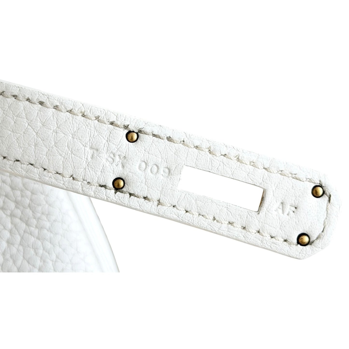 Hermes Birkin 30 White Blanc Togo Leather Gold Hardware Handbag