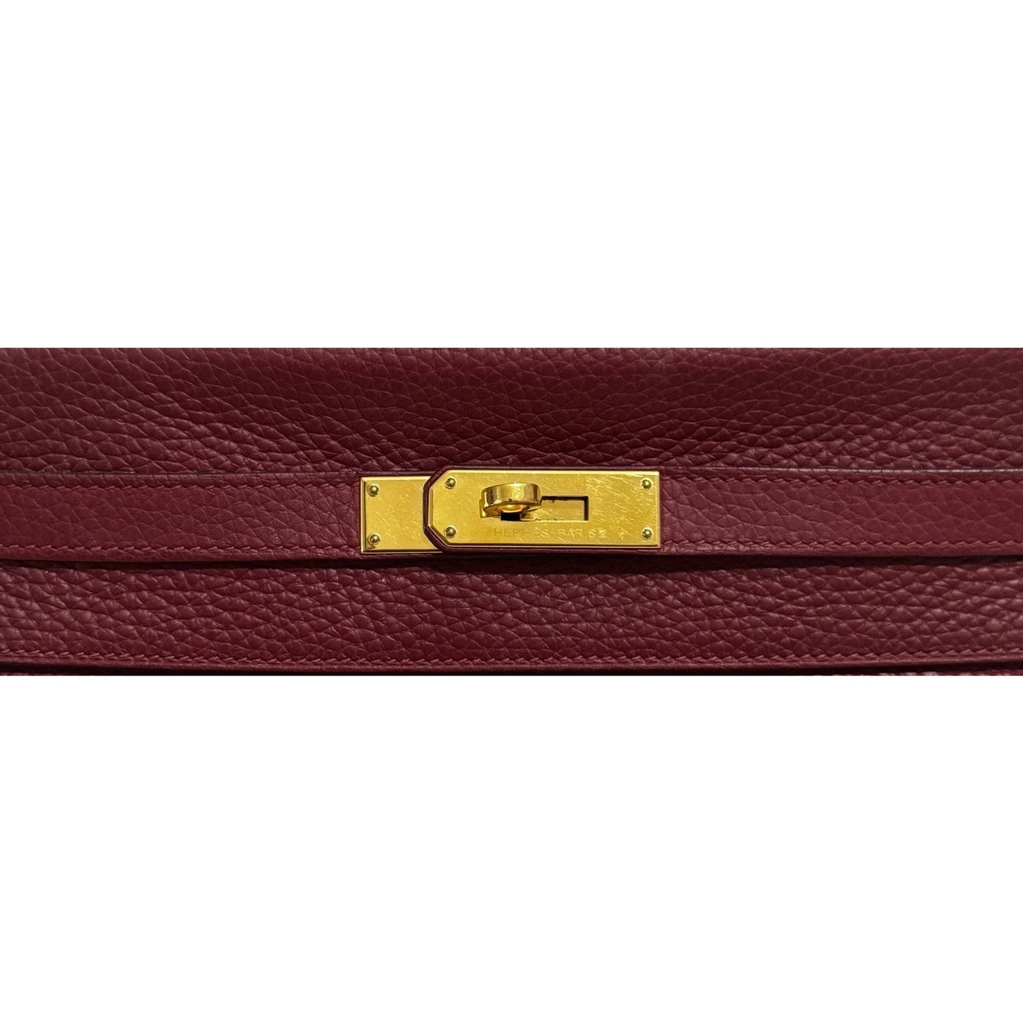 Hermes Kelly 32 Rouge Grenat Red Leather Gold Hardware