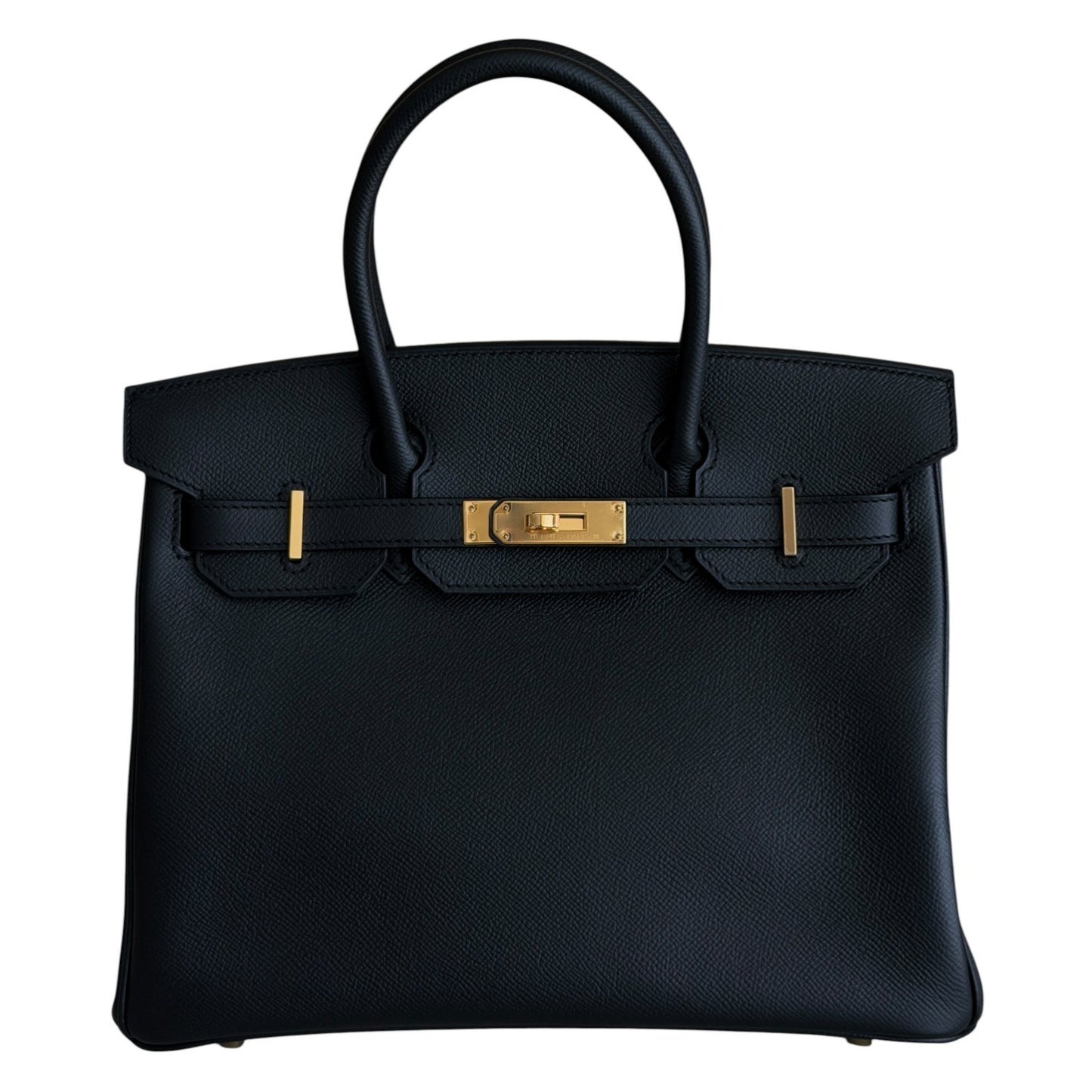 Hermes Birkin 30 Black Noir Epsom Leather Gold Hardware RARE