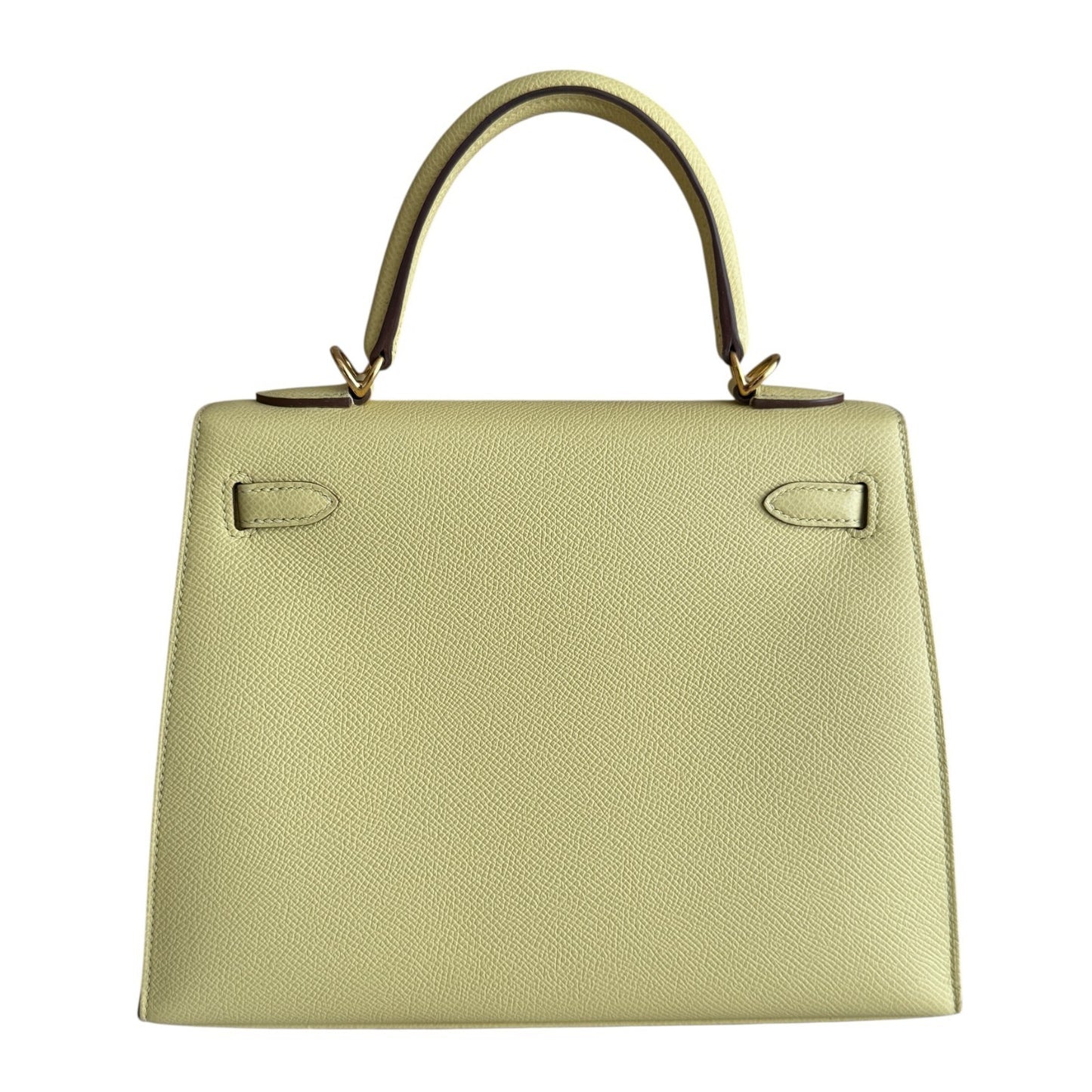 Hermes Kelly 25 Sellier Jaune Poussin Yellow Epsom Leather Gold Hardware