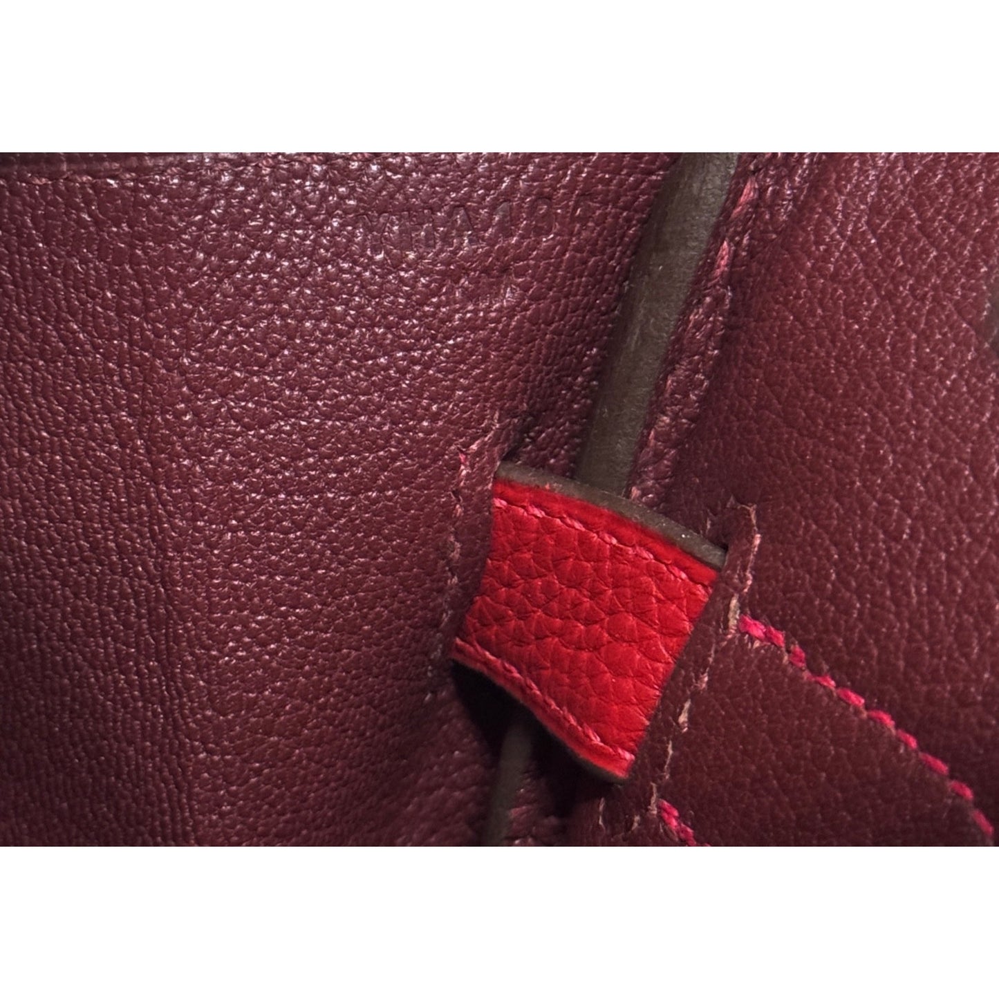 Hermes Birkin 30 Verso Rouge Casaque & Rouge H Togo Leather Palladium Hardware