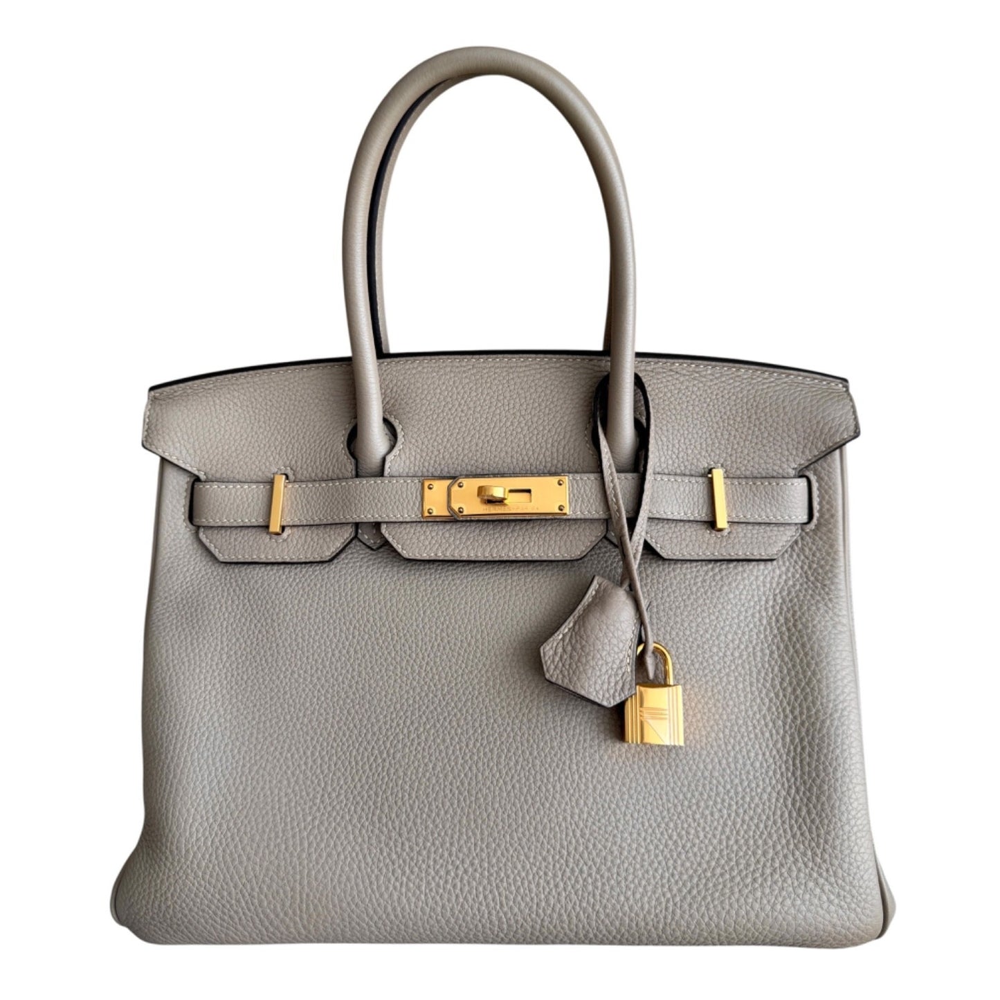 Hermes Birkin 30 Gris Tourterelle Gray Togo Leather Gold Hardware RARE