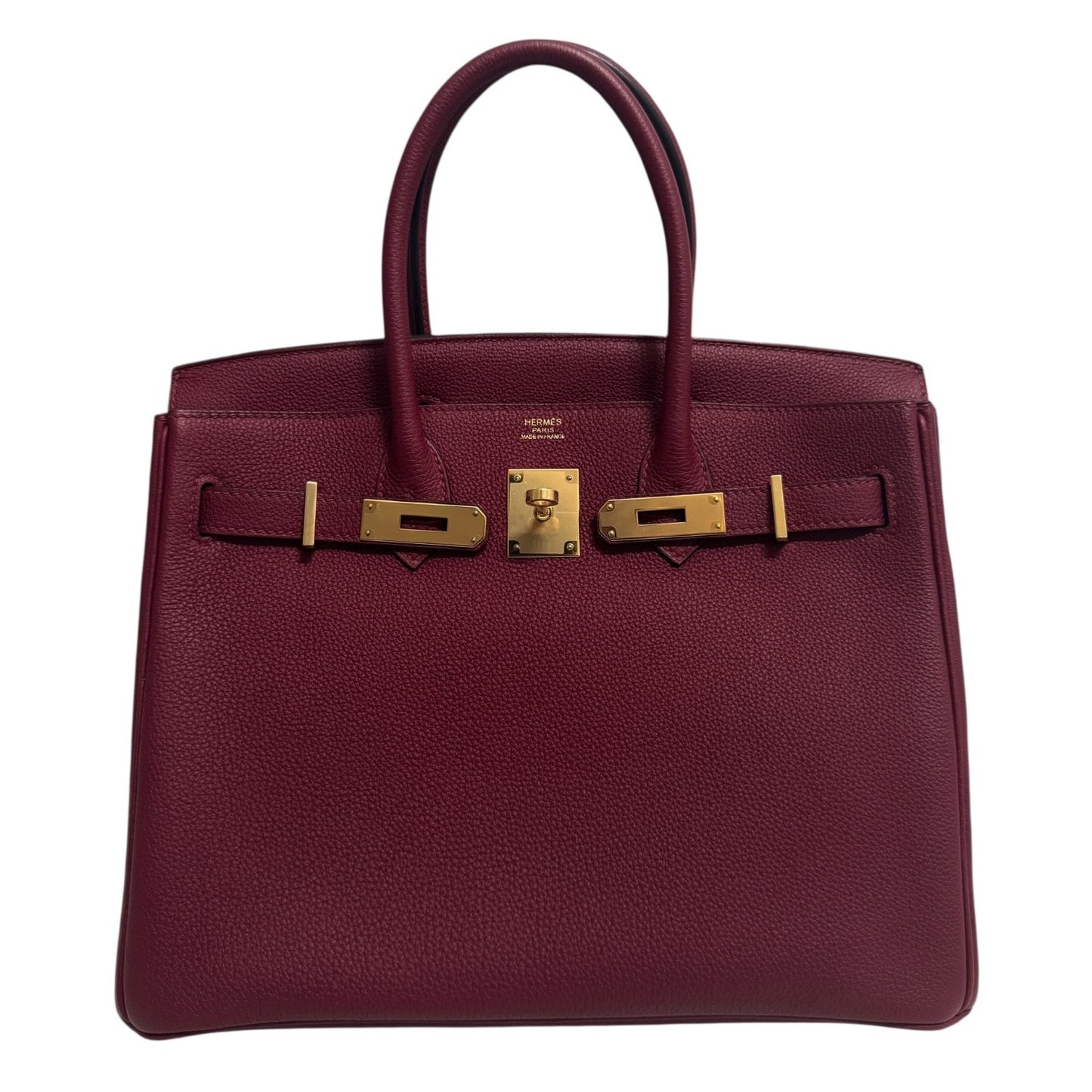 Hermes Birkin 30 Rouge Grenat Red Togo Leather Gold Hardware