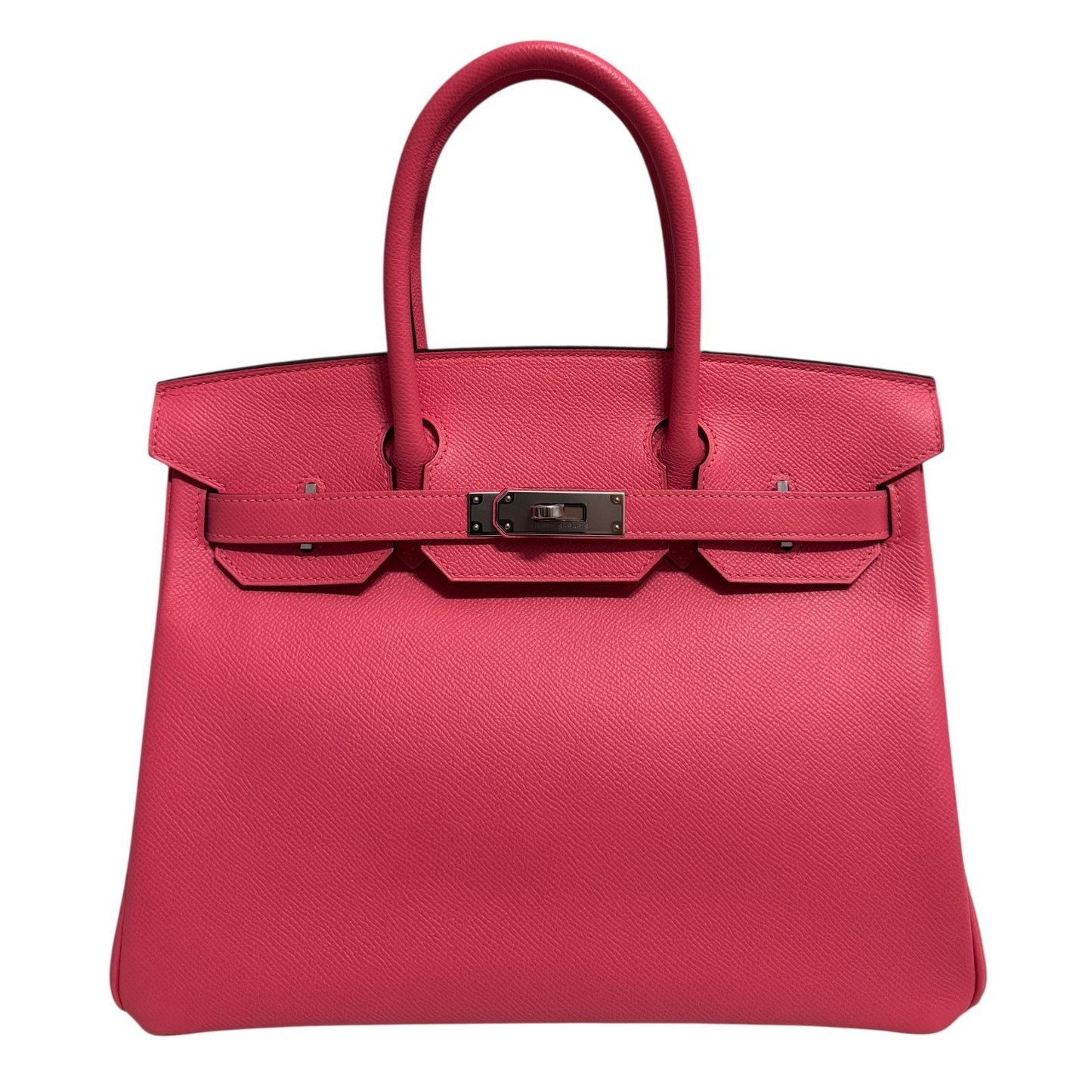 Hermes Birkin 30 Rose Azalee Pink Epsom Leather Palladium Hardware Handbag
