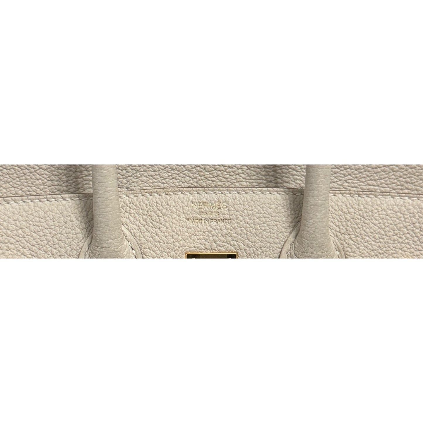 Hermes Birkin 25 Craie White Beige Togo Leather Gold Hardware Handbag