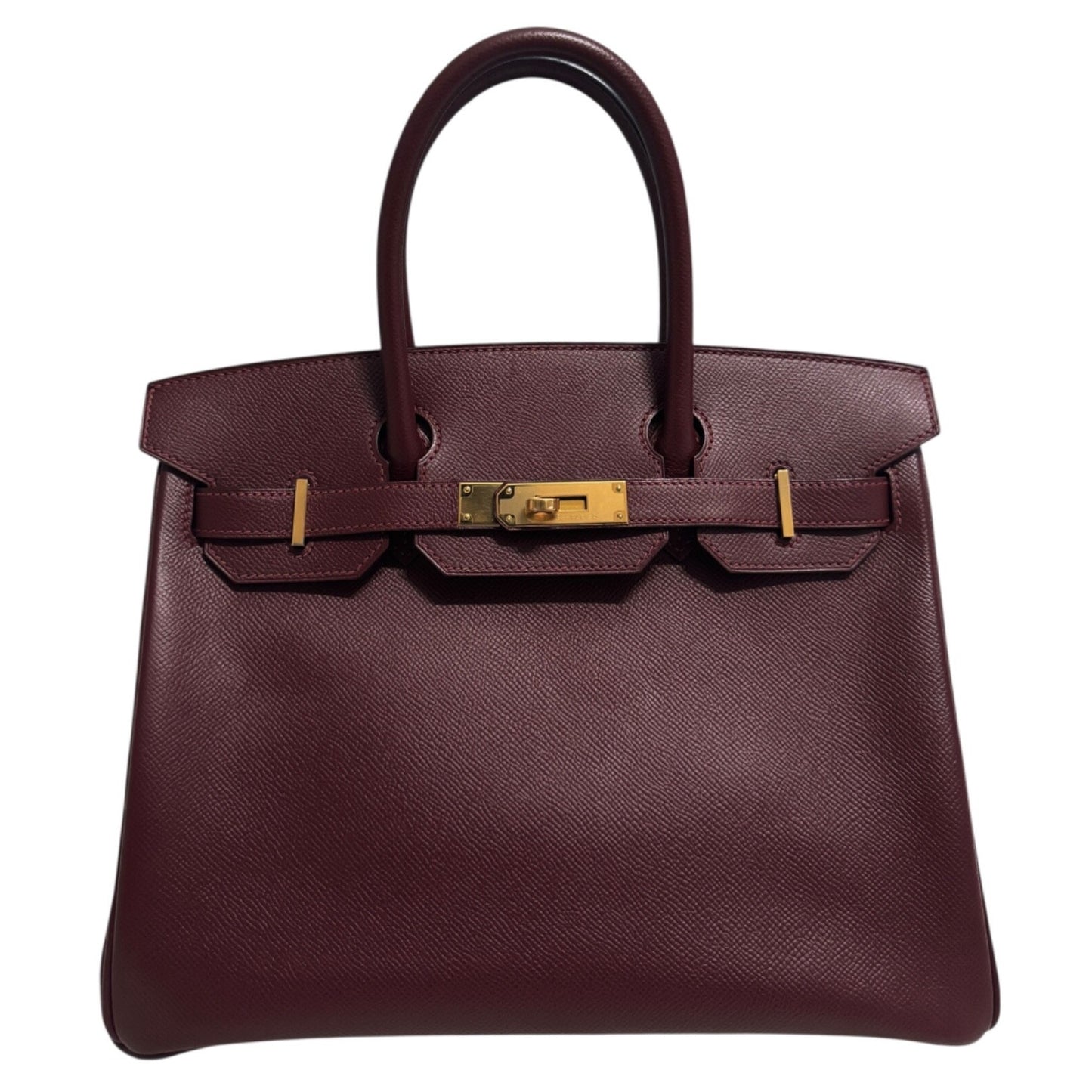 Hermes Birkin 30 Rouge H Burgundy Red Epsom Leather Gold Hardware