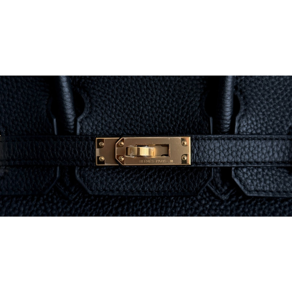 Hermes Birkin 25 Black Noir Togo Leather Gold Hardware RARE