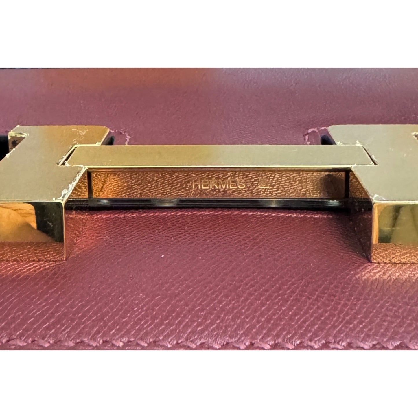 Hermes Constance 24 Rouge H Red Madame Leather Gold Hardware Rare
