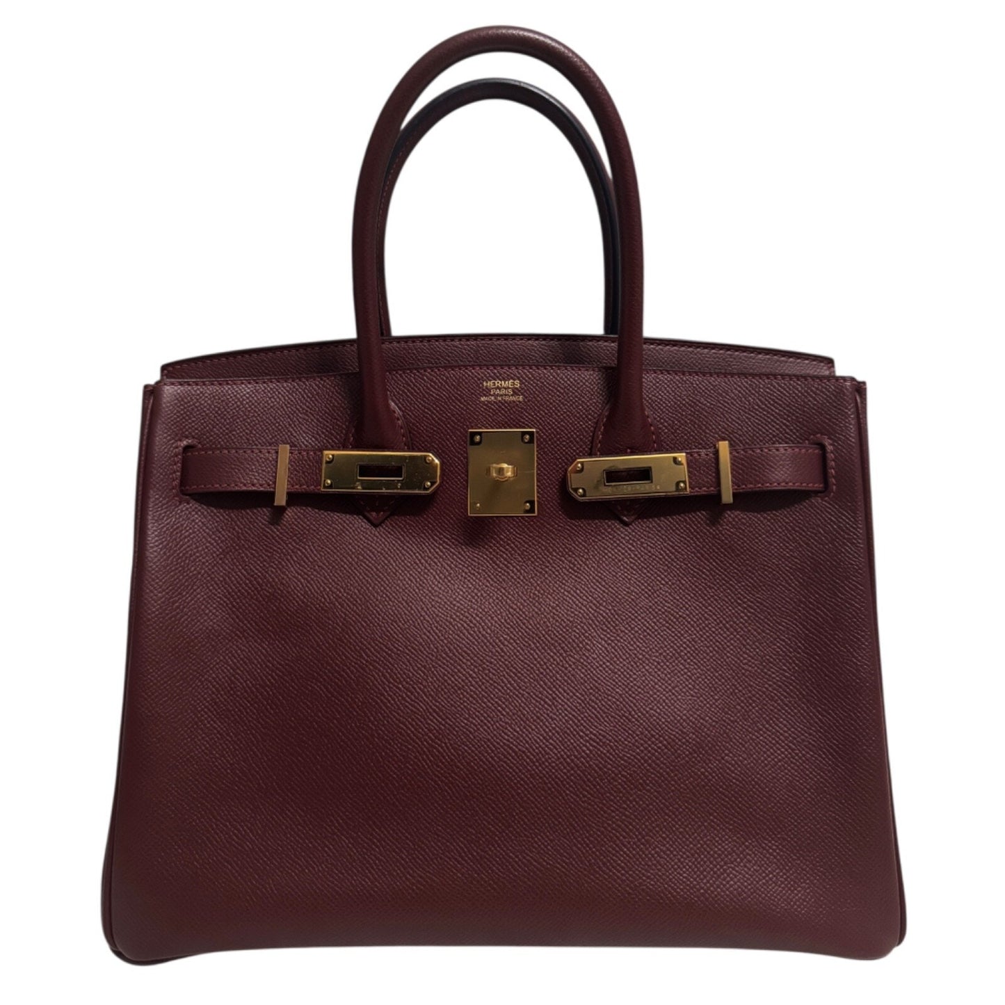 Hermes Birkin 30 Rouge H Burgundy Red Epsom Leather Gold Hardware