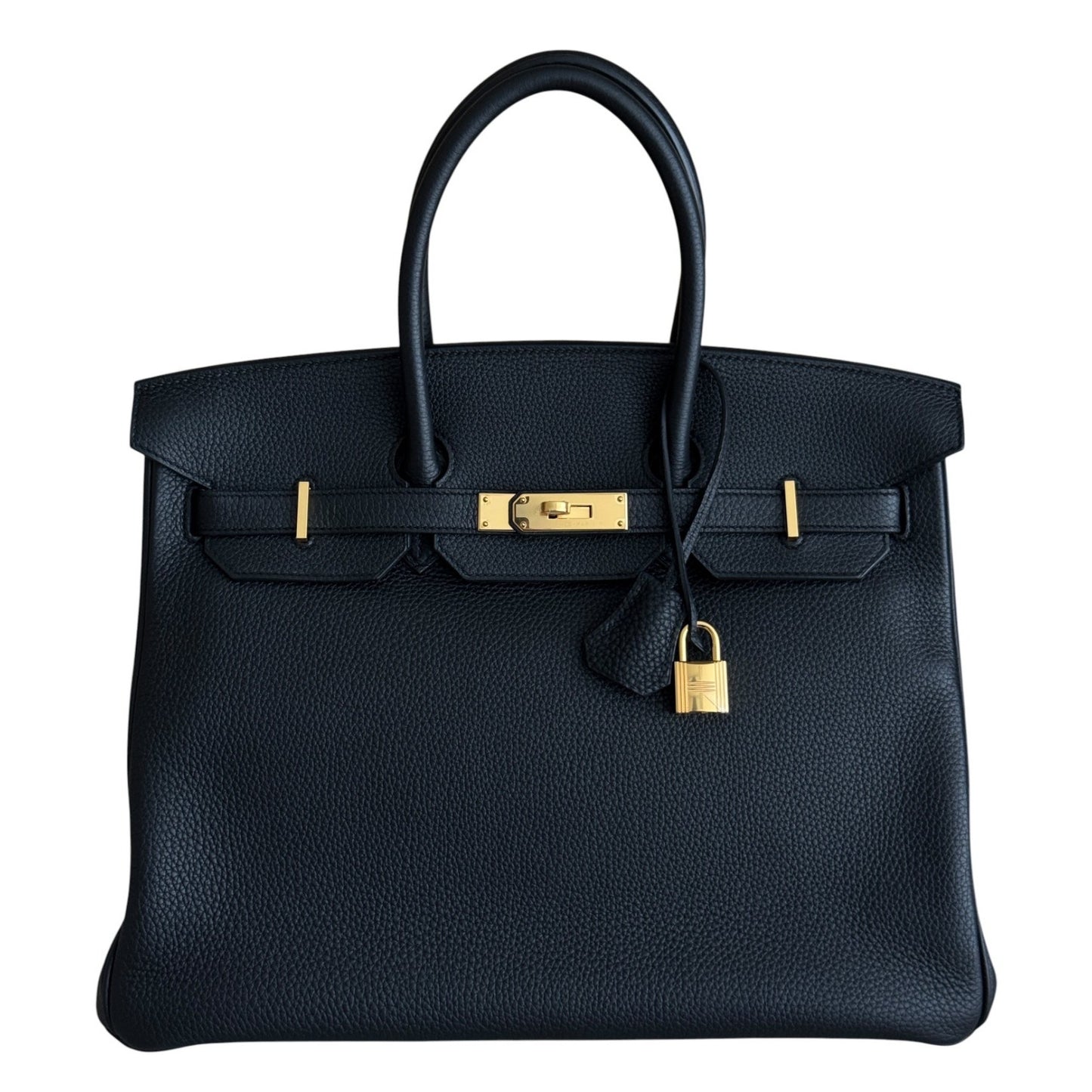 Hermes Birkin 35 Black Noir Togo Leather Gold Hardware RARE