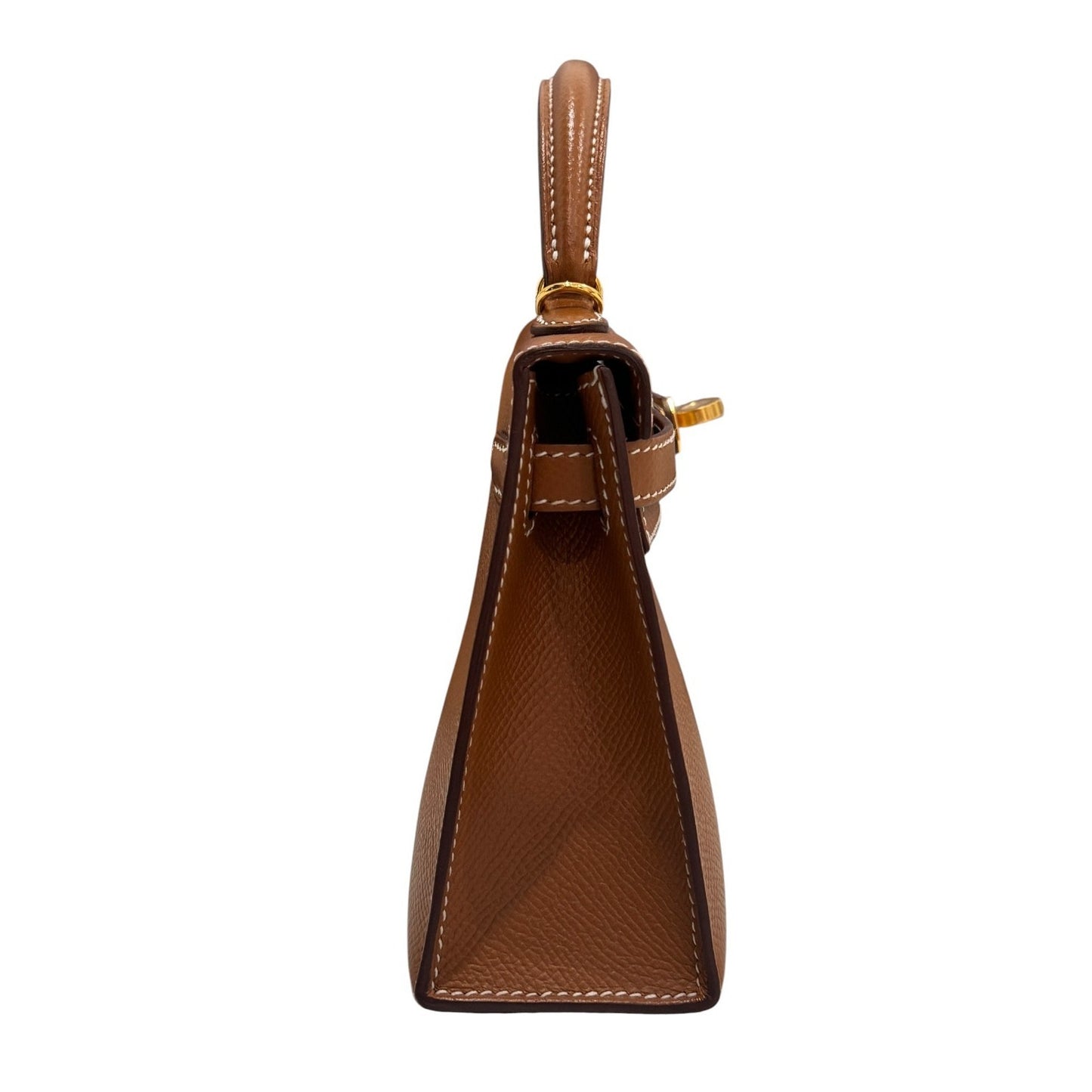 Hermes Kelly Mini 20 Gold Tan Epsom Leather Gold Hardware