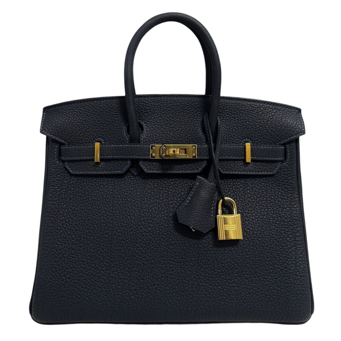 Hermes Birkin 25 Caban Blue Bleu Togo Leather Gold Hardware Handbag 2024 New