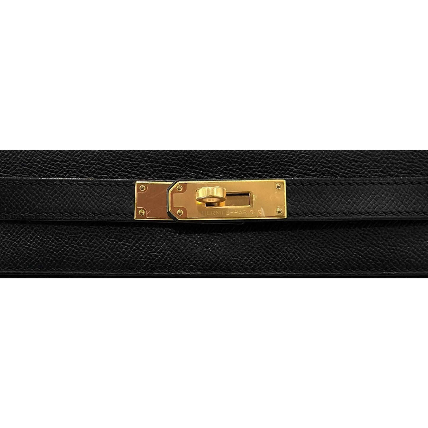 Hermes Kelly 28 Sellier Black Noir Epsom Leather Gold Hardware