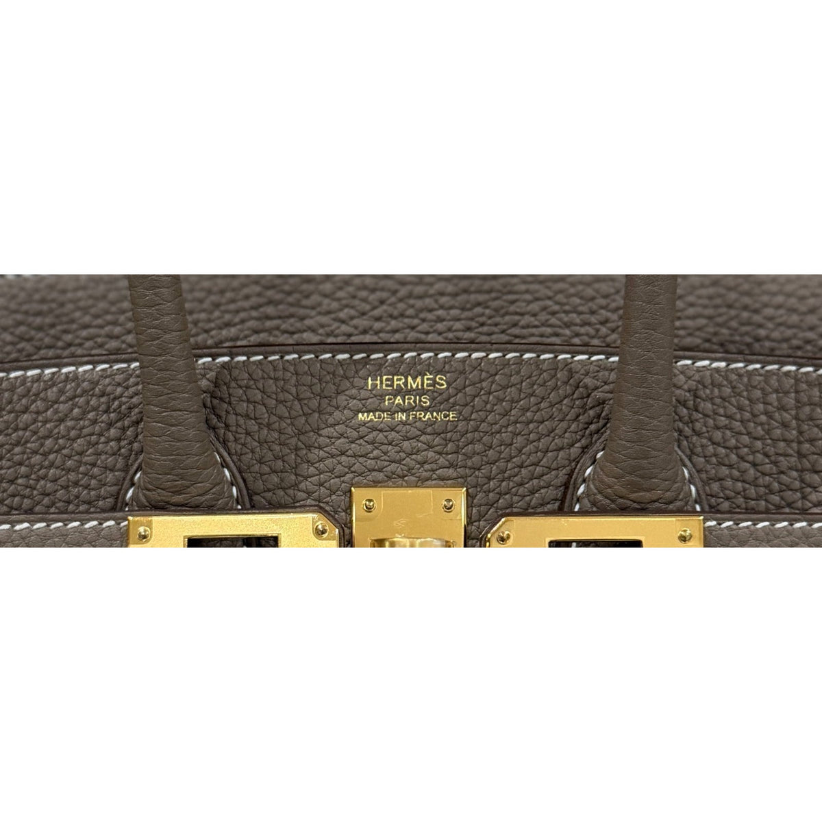 Hermes Birkin 25 Etoupe Gray Togo Leather Gold Hardware Handbag NEW