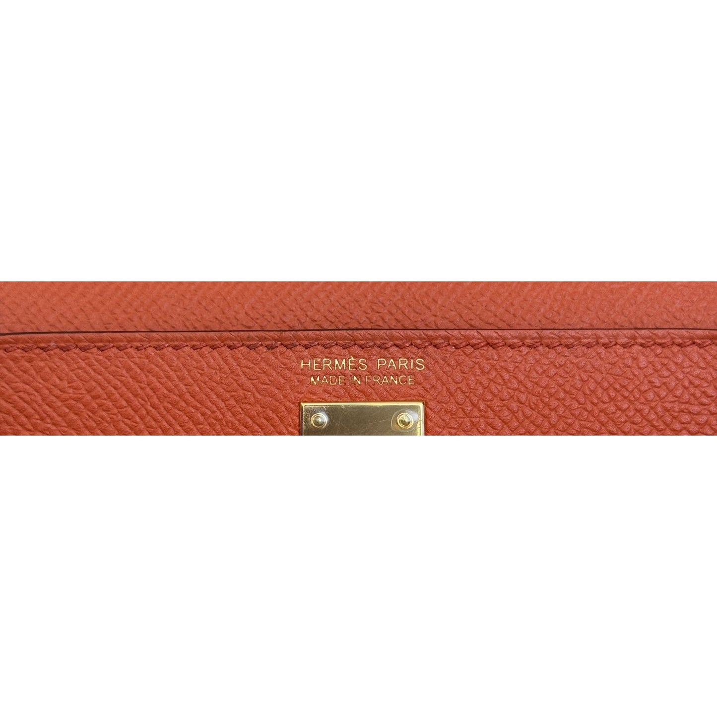 Hermes Kelly Mini 20 Terre Battue Orange Epsom Leather Gold Hardware RARE