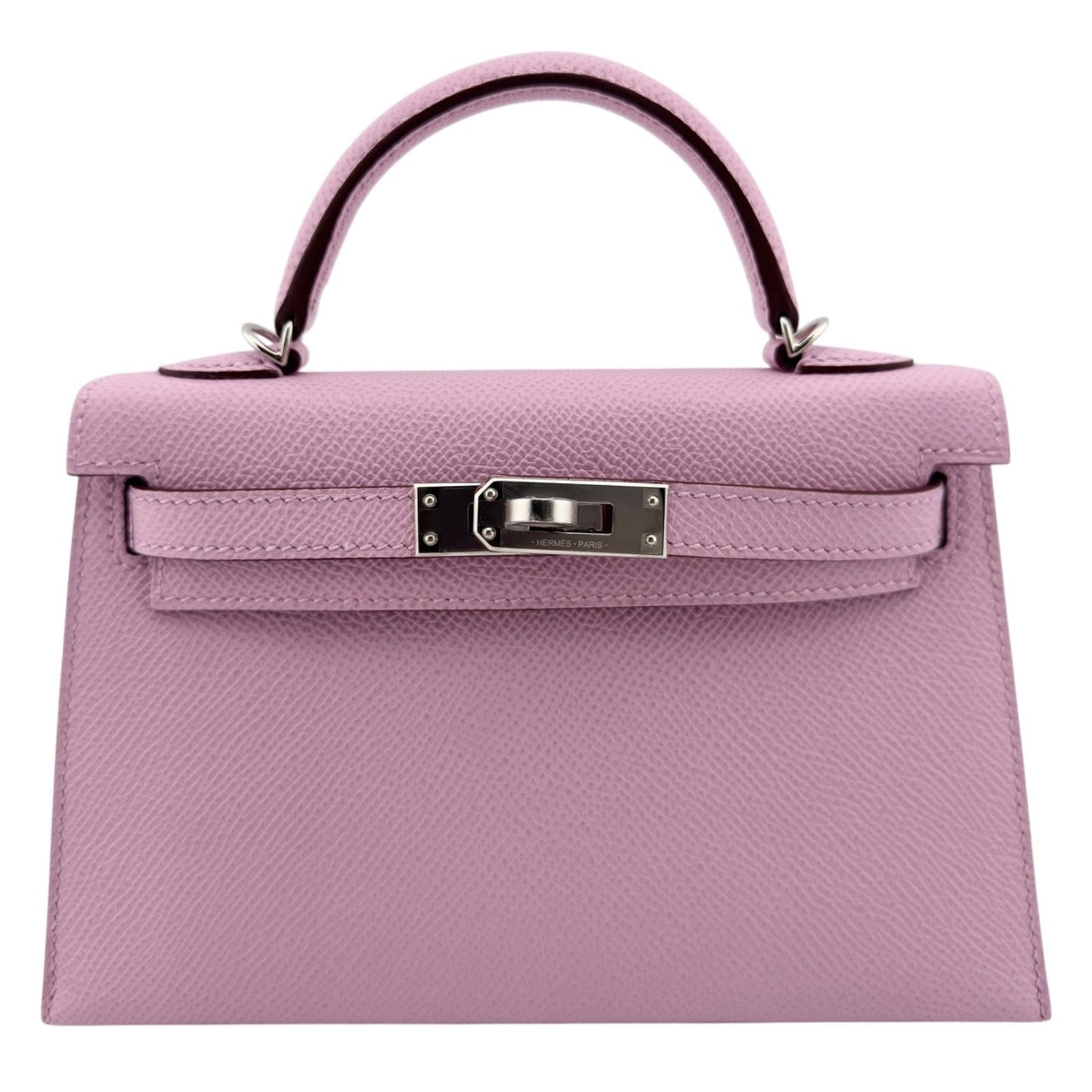 Hermes Kelly Mini 20 Mauve Sylvester Pink Epsom Leather Palladium Hardware RARE