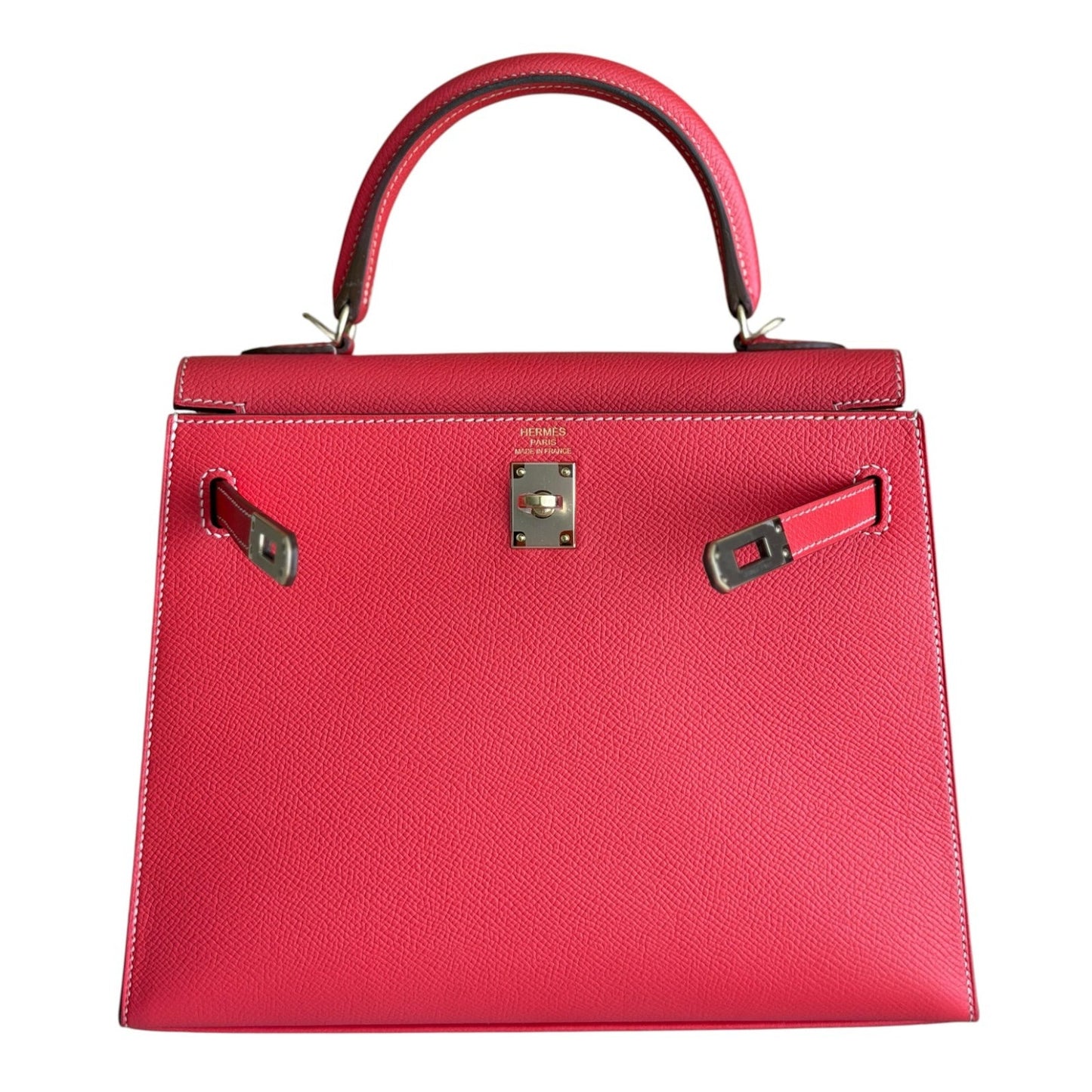Hermes Kelly 25 Sellier Candy Rose Jaipur Pink Gold Epsom Permabrass Hardware