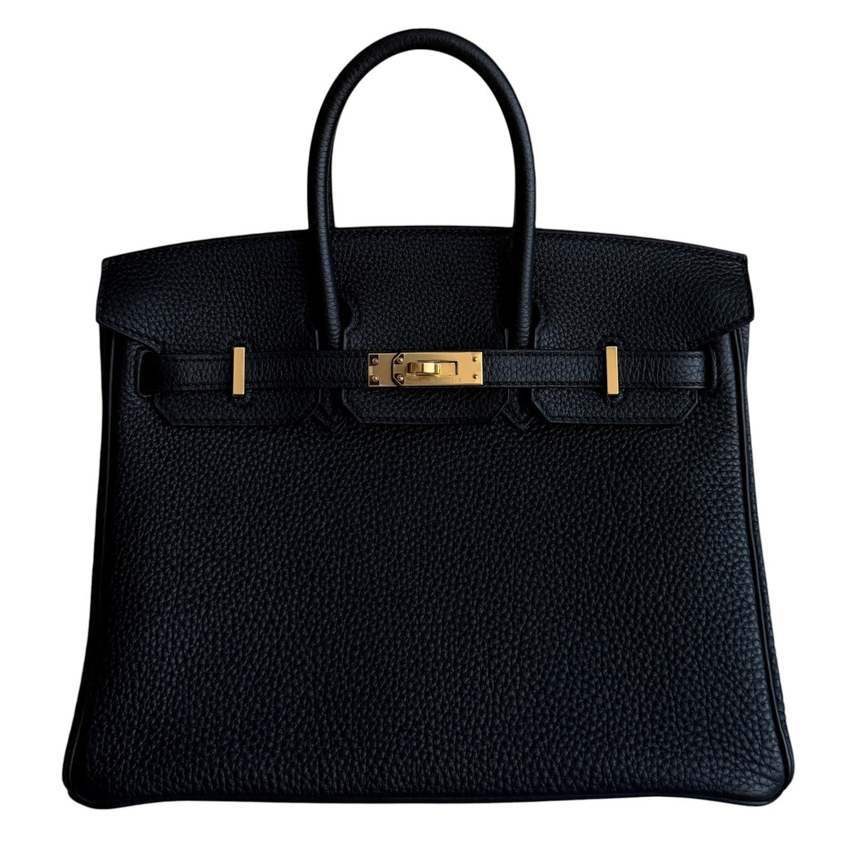 Hermes Birkin 25 Black Noir Togo Leather Gold Hardware RARE