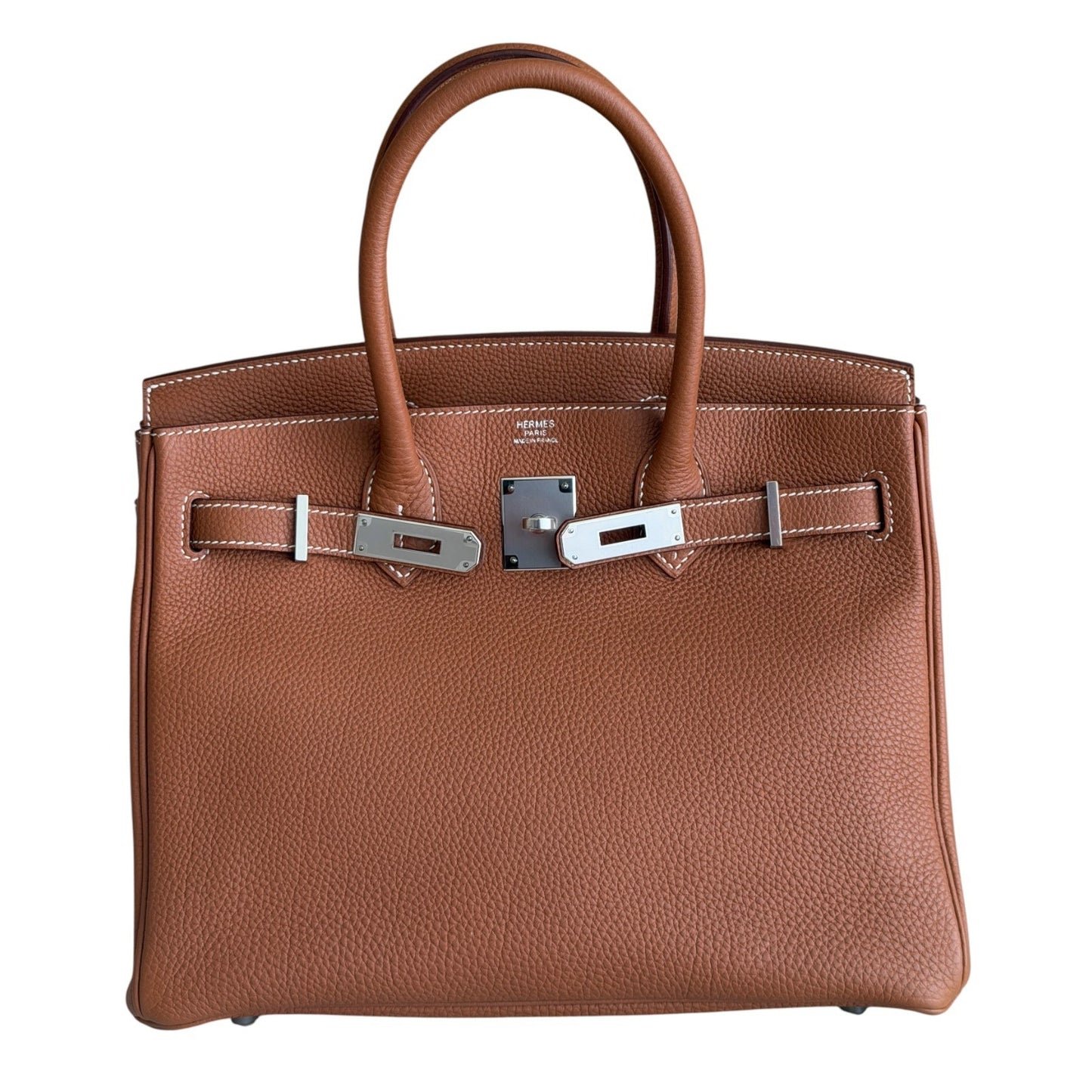 Hermes Birkin 30 Gold Tan Togo Leather Palladium Hardware