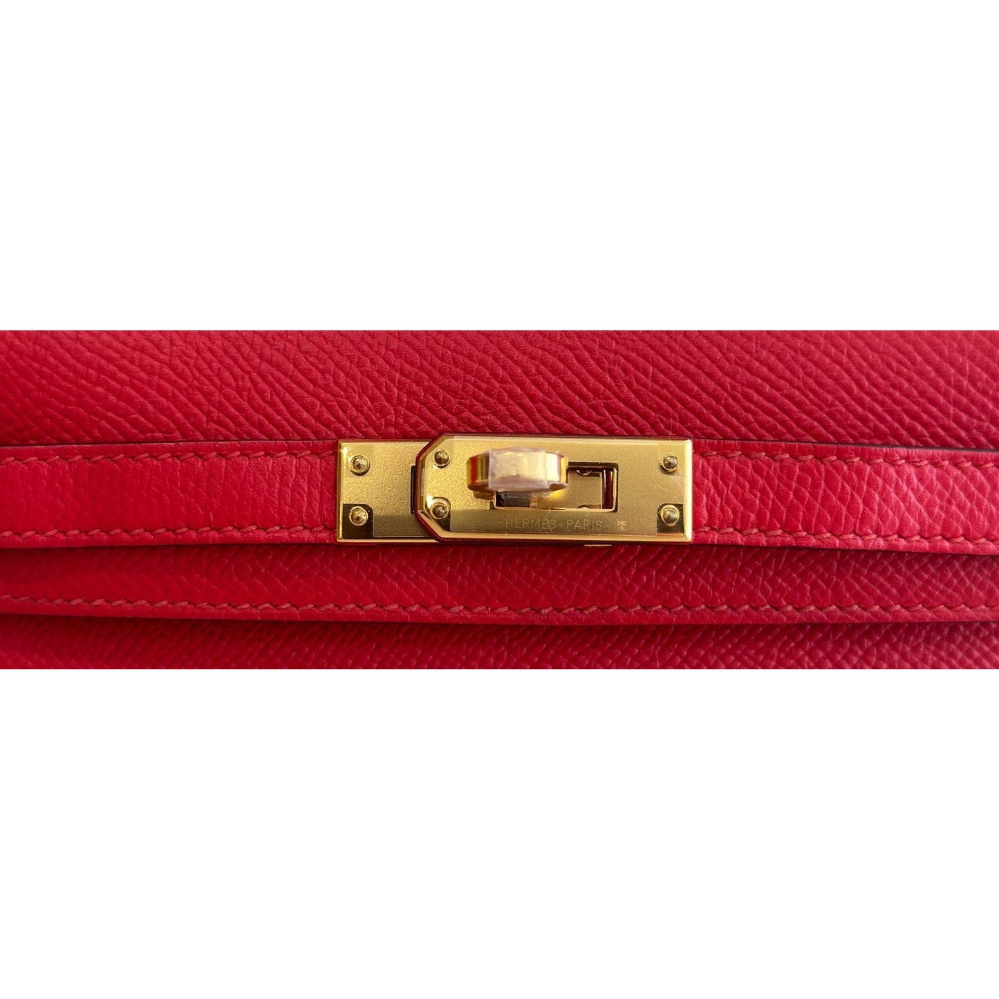 Hermes Kelly Mini 20 Rouge de Coeur Red Epsom Leather Gold Hardware RARE