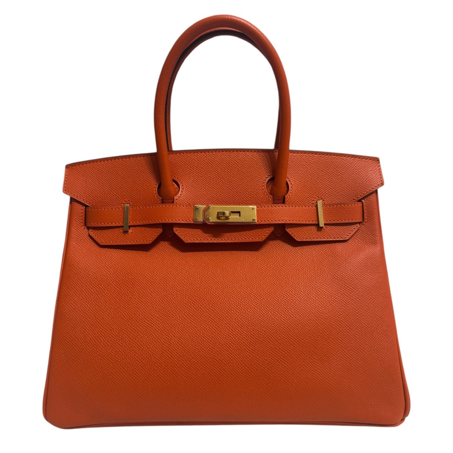 Hermes Birkin 30 Orange Epsom Leather Gold Hardware