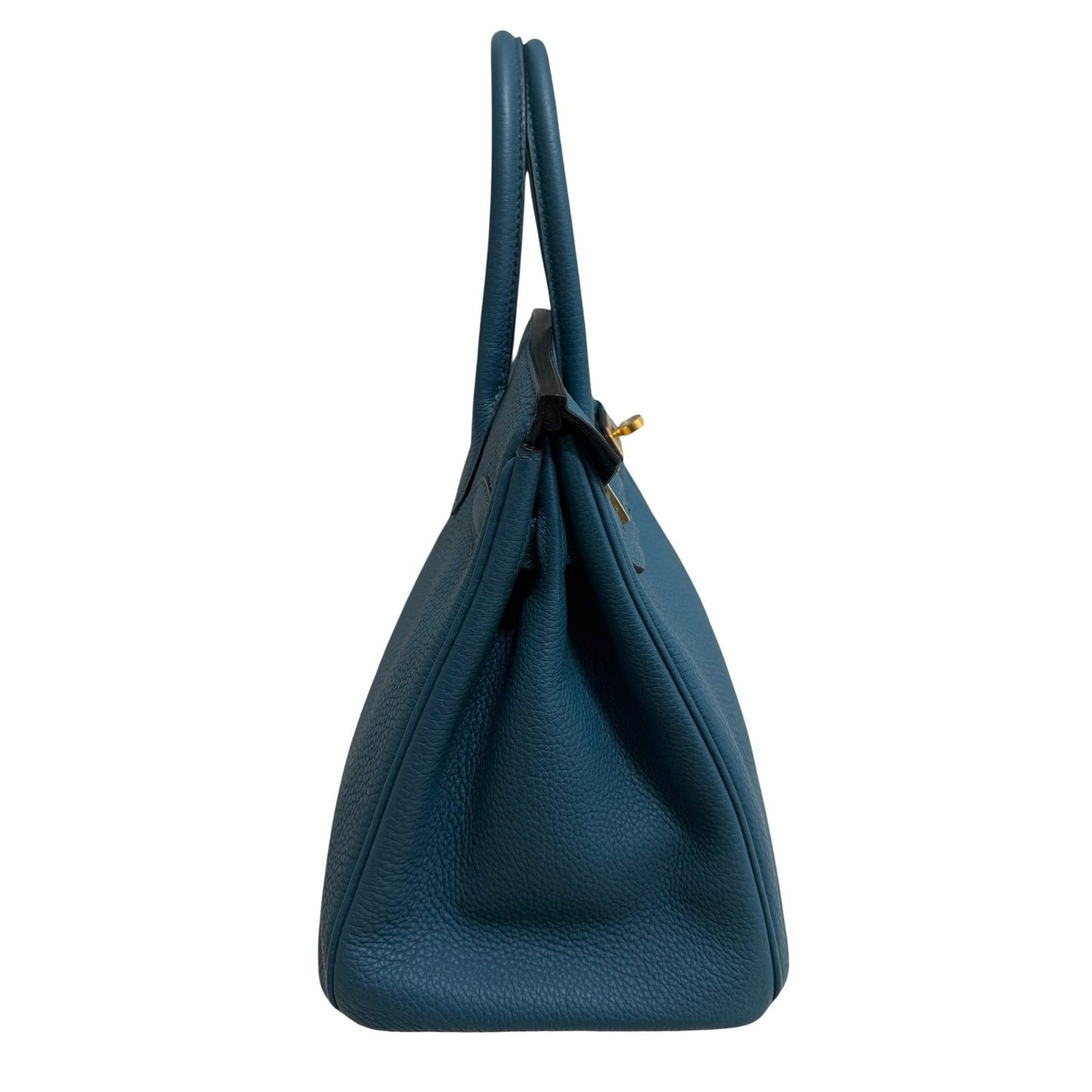 Hermes Birkin 30 Blue Colvert Green Togo Leather Gold Hardware RARE