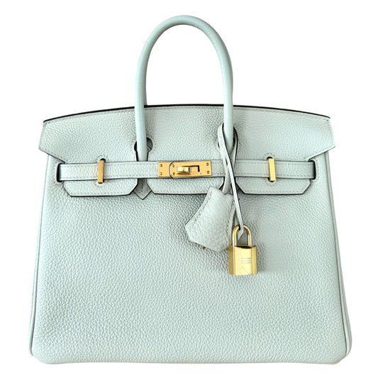 Hermes Birkin 25 Gris Neve Gray Togo Leather Gold Hardware
