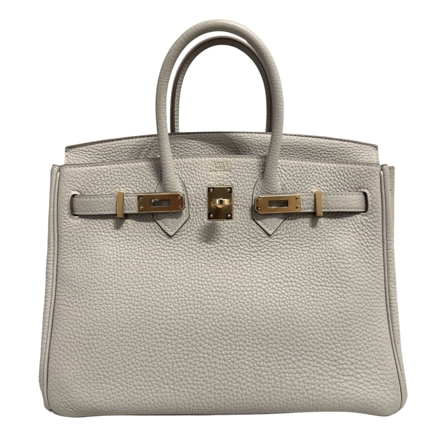 Hermes Birkin 25 Gris Perle Pearl Gray Togo Leather Gold Hardware