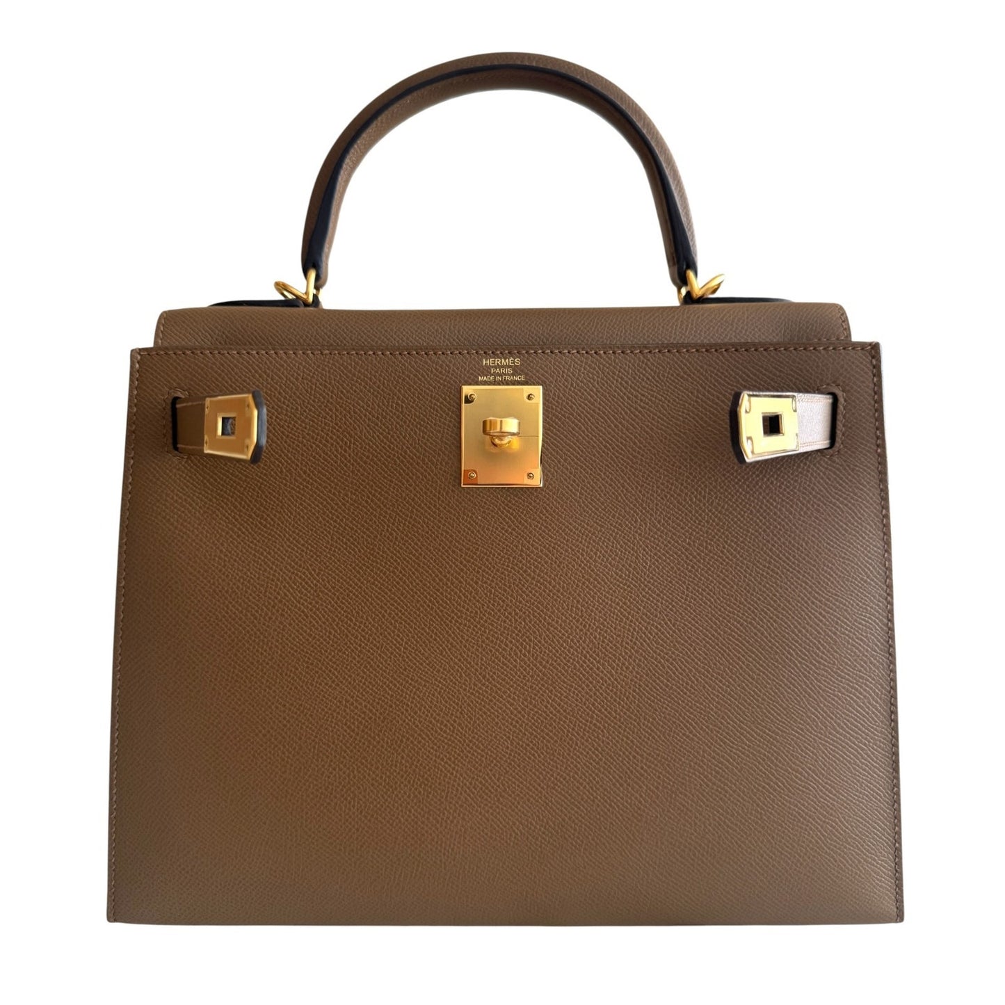 Hermes Kelly 28 Sellier Alezan Brown Tan Epsom Leather Gold Hardware RARE
