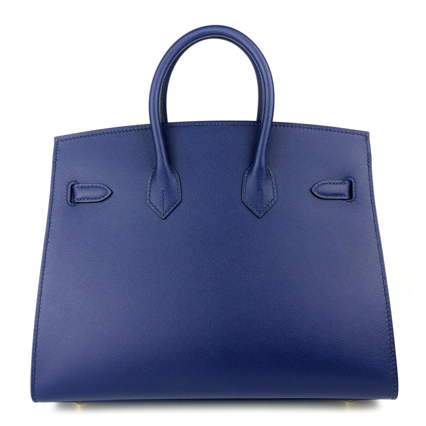 Hermes Birkin 25 Sellier Blue Sapphire Leather Gold Hardware Handbag