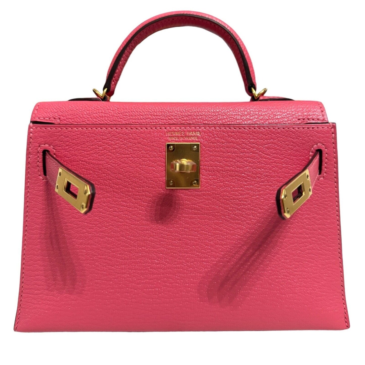 Hermes Kelly Mini 20 Rose Lipstick Pink Chèvre Leather Gold Hardware RARE