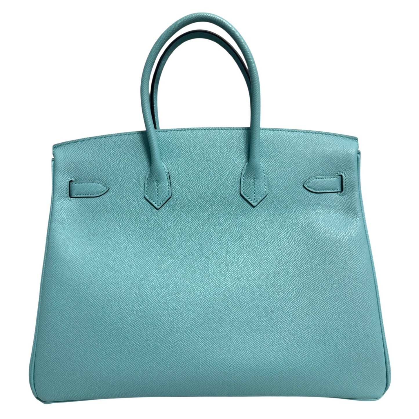 Hermes Birkin 35 Blue Atoll Epsom Leather Palladium Hardware RARE