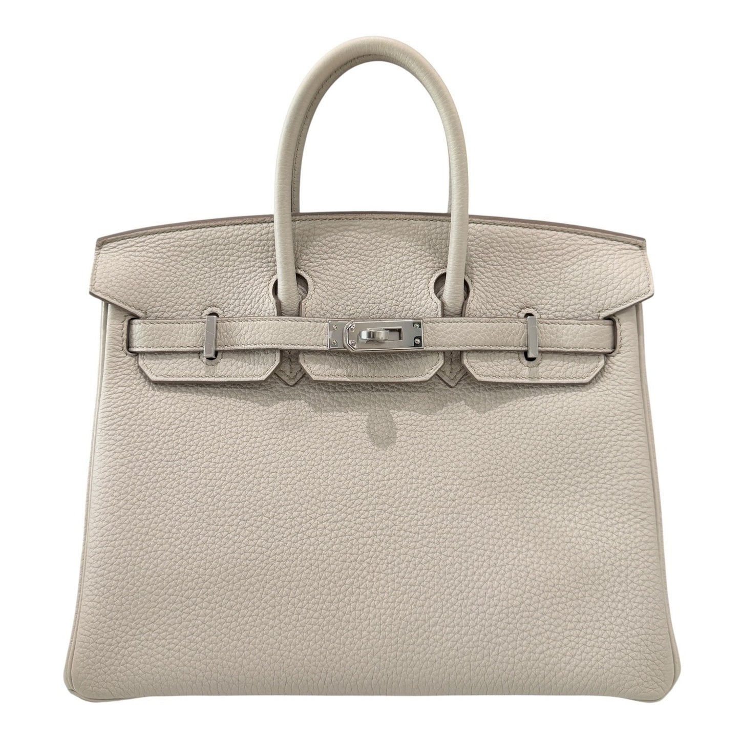 Hermes Birkin 25 Beton Cream Togo Leather Palladium Hardware Rare