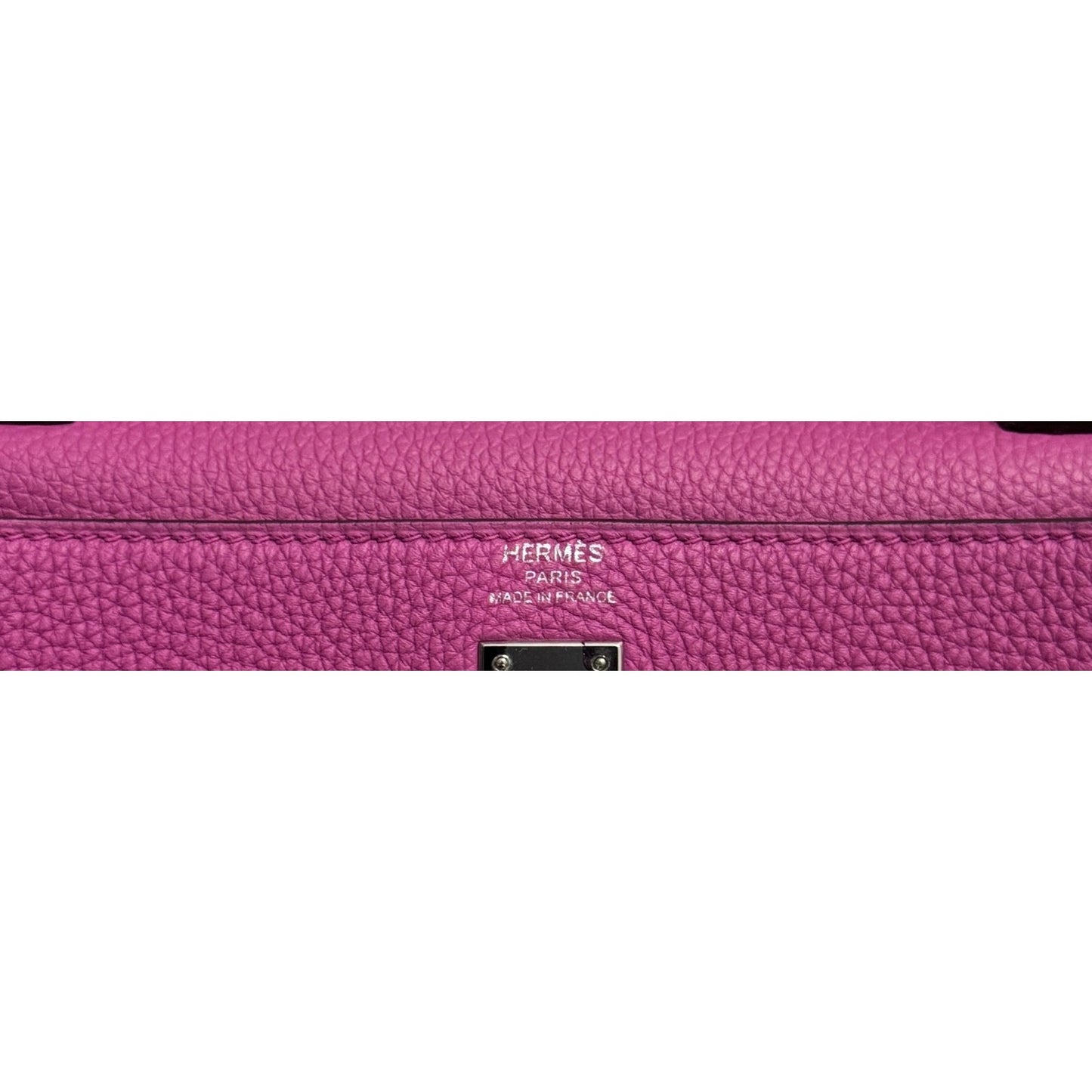 Hermes Kelly 25 Magnolia Pink Purple Togo Leather Palladium Hardware