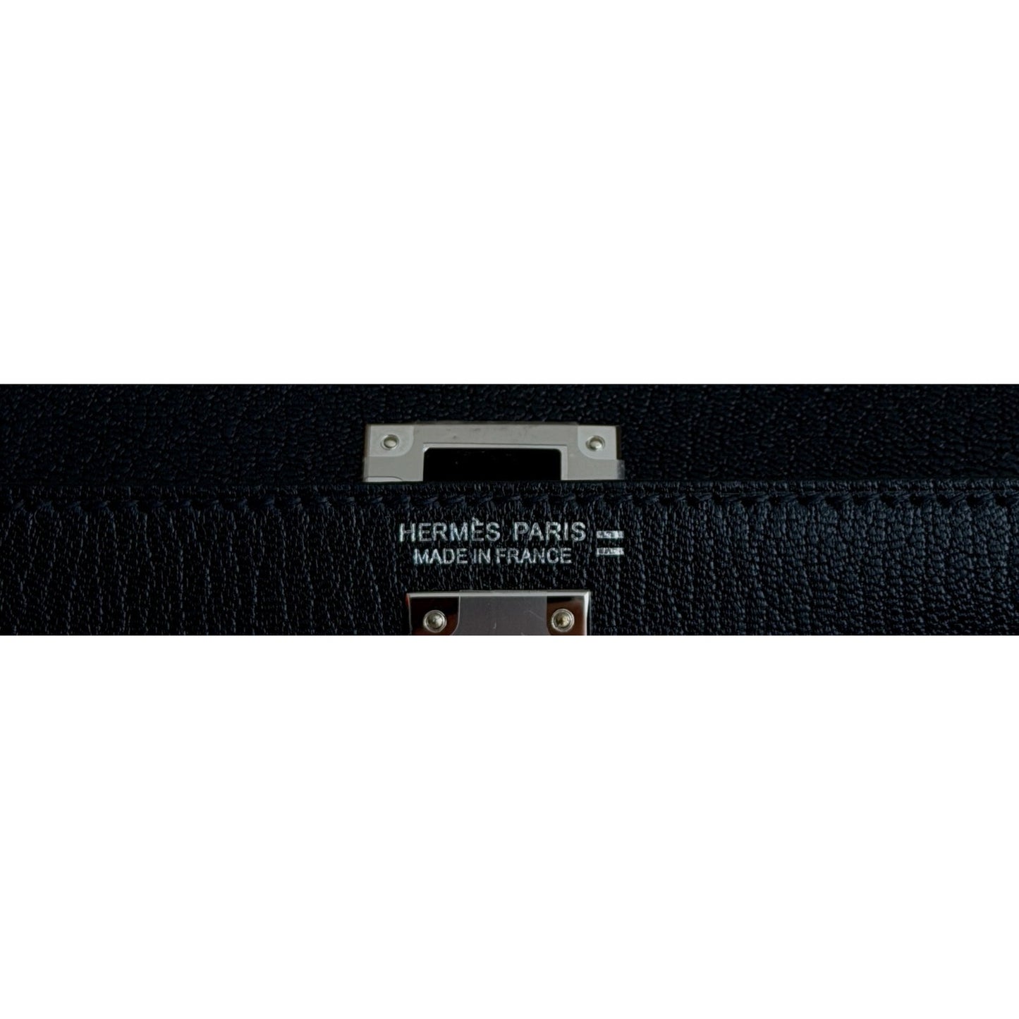 Hermes Mini Kelly Touch Black Chamkila Chevre Leather Lizard Palladium Hardware