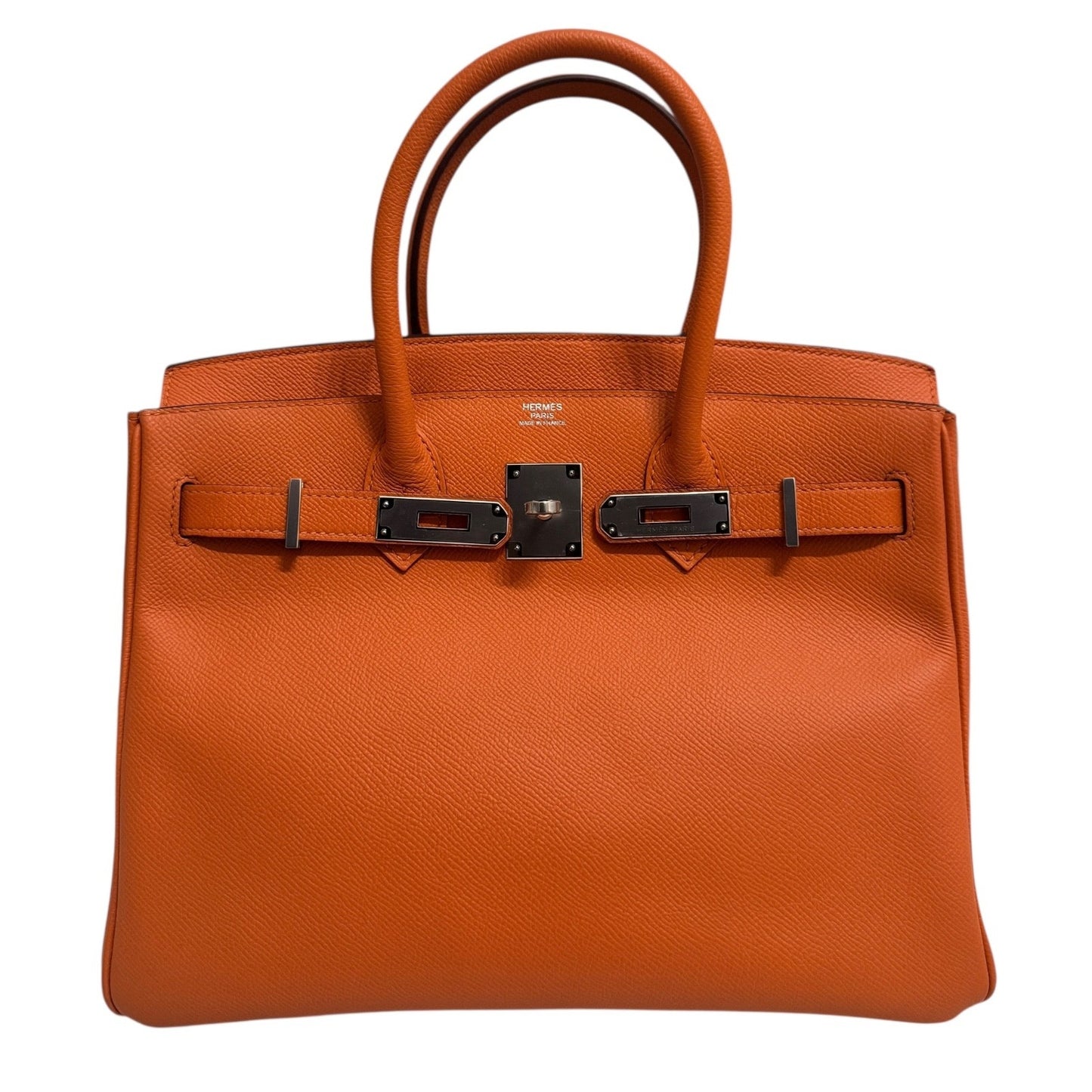 Hermes Birkin 30 OrangeEpsom Leather Palladium Hardware