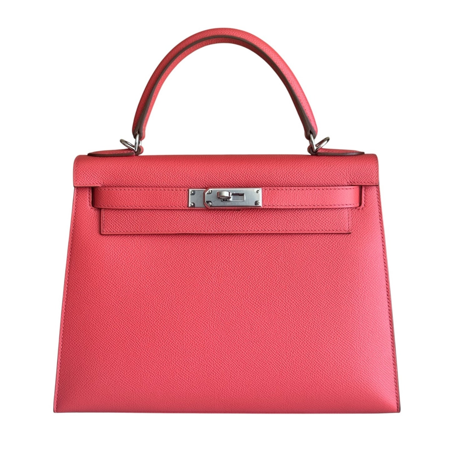 Hermes Kelly 28 Sellier Pink Rose Jaipur Epsom Leather Palladium Hardware
