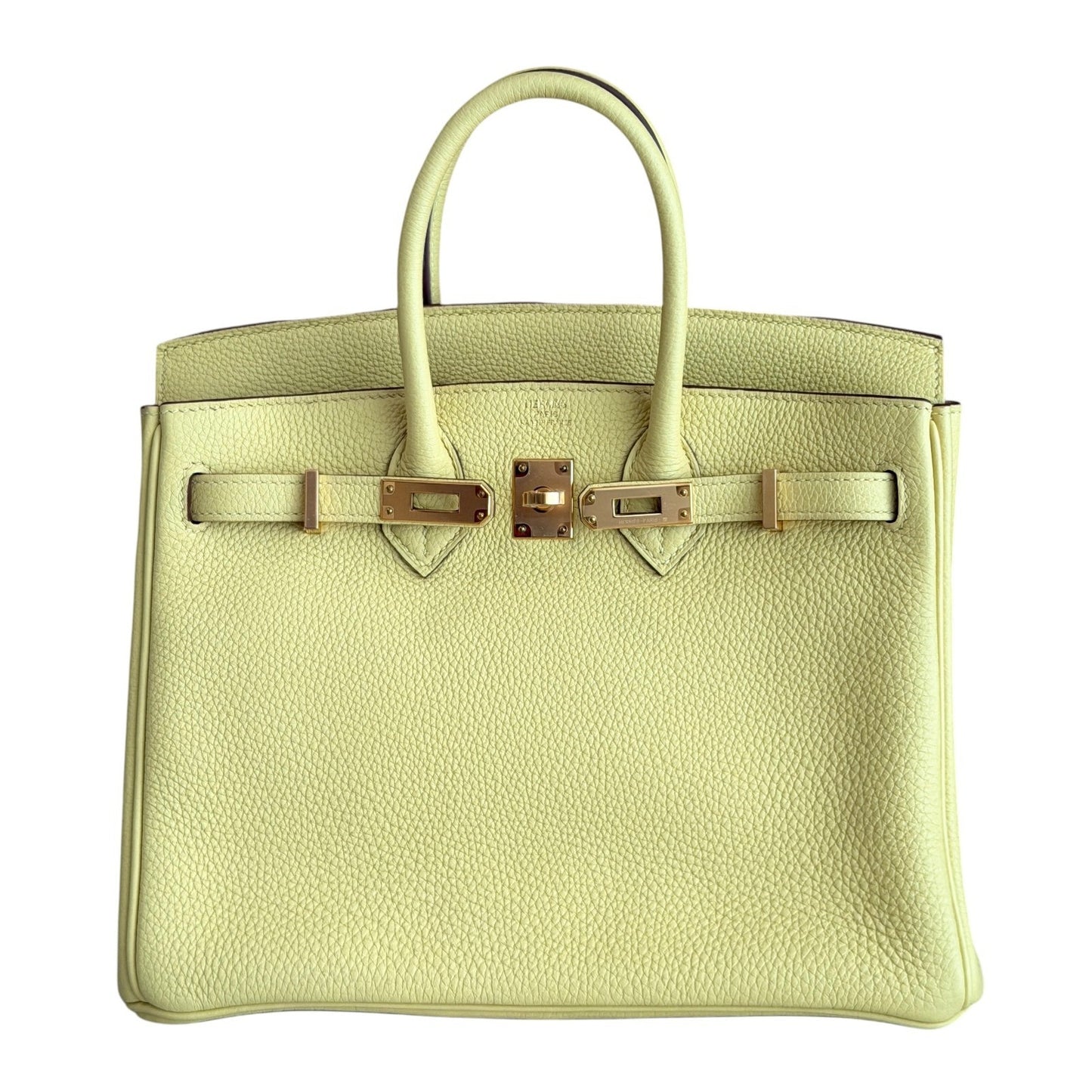 Hermes Birkin 25 Jaune Poussin Yellow Togo Leather Gold Hardware