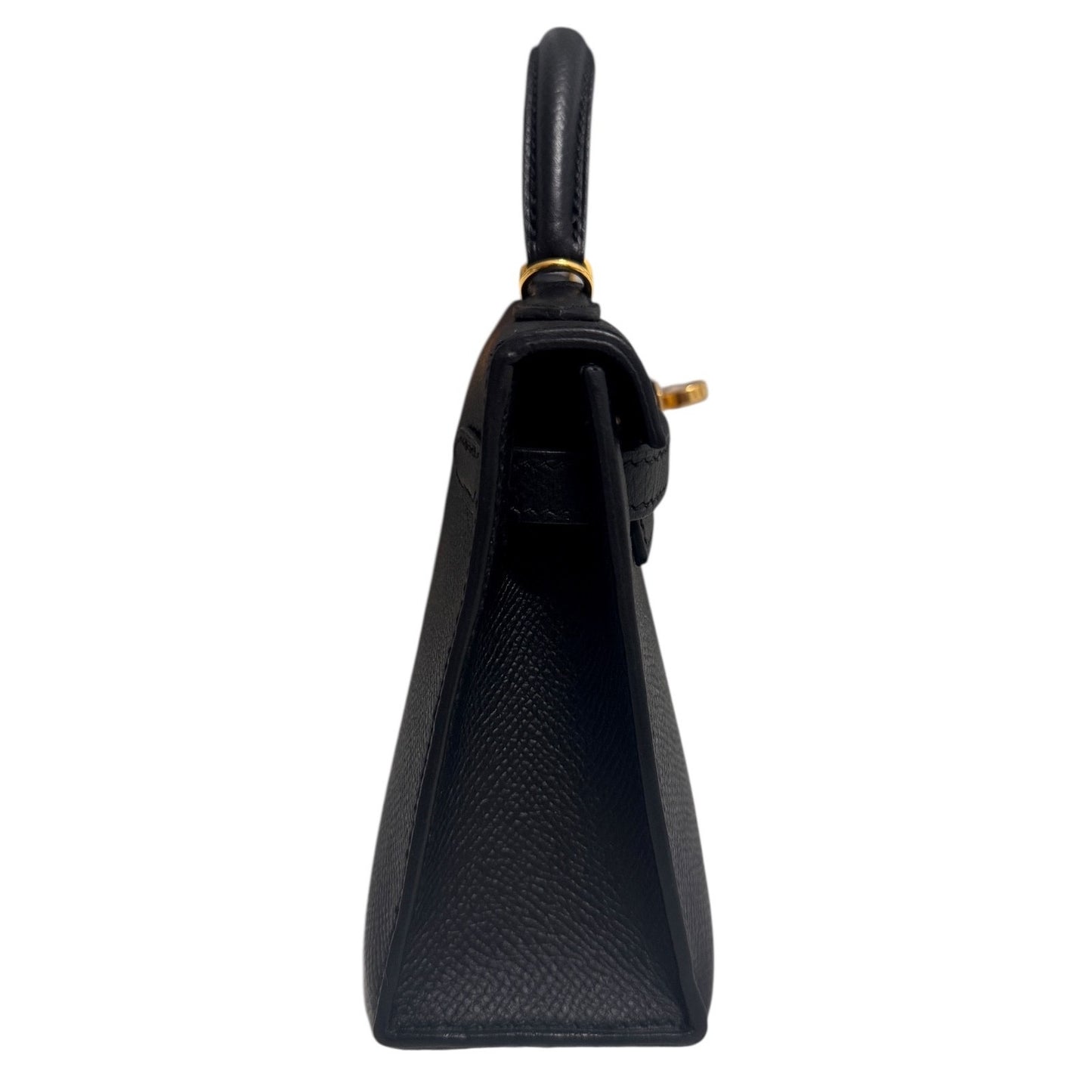 Hermes Kelly Mini 20 Black Noir Epsom Leather Gold Hardware