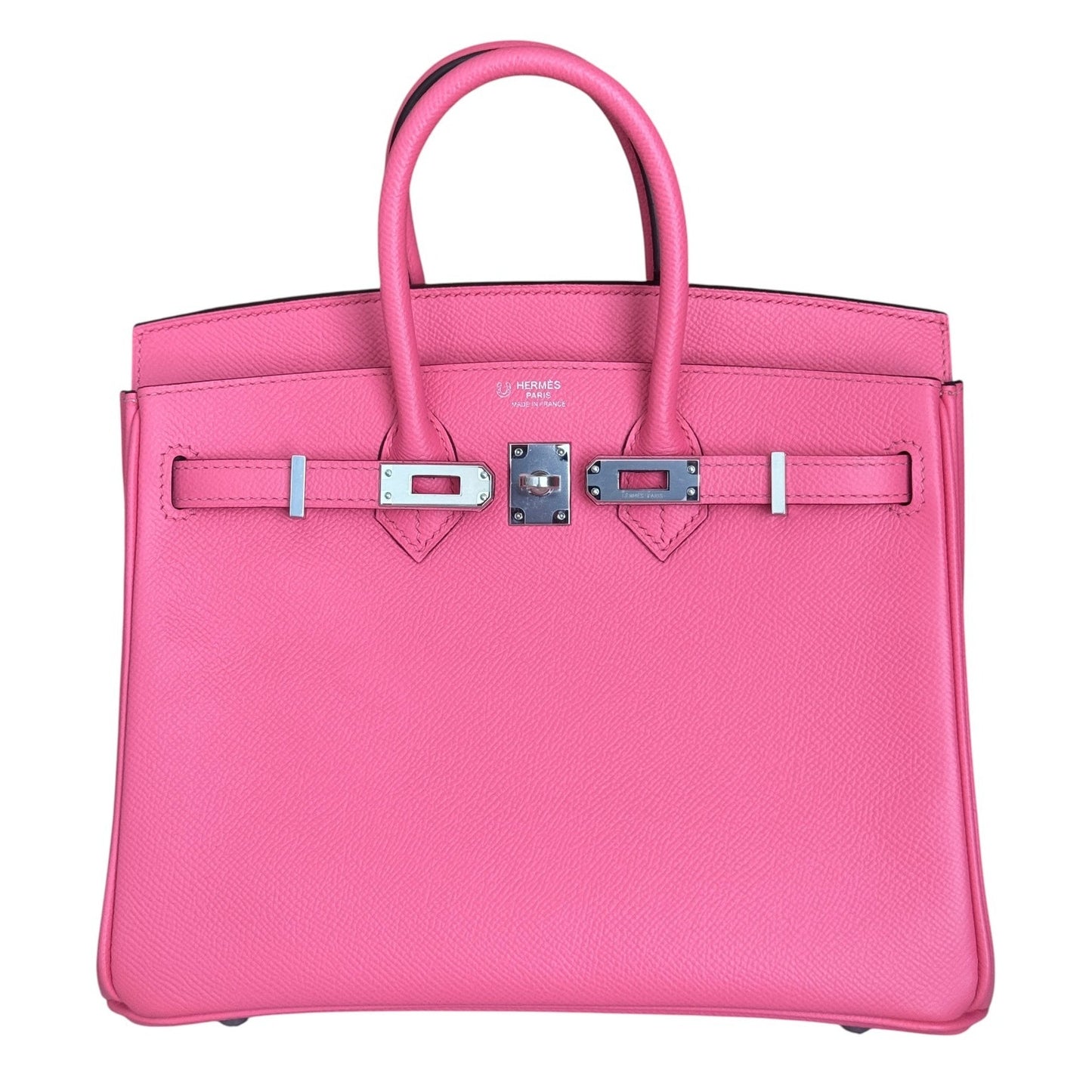 Hermes Birkin 25 Special Order Rose Azalee White Epsom Leather Palladium Hardwar