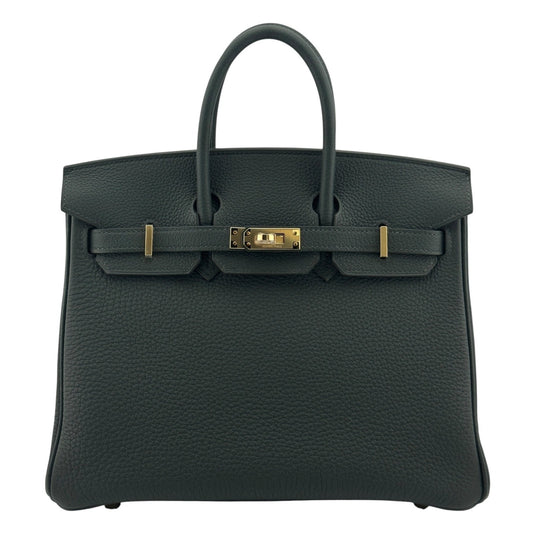 Hermes Birkin 25 Vert Mangrove Green Togo Leather Gold Hardware Handbag 2025