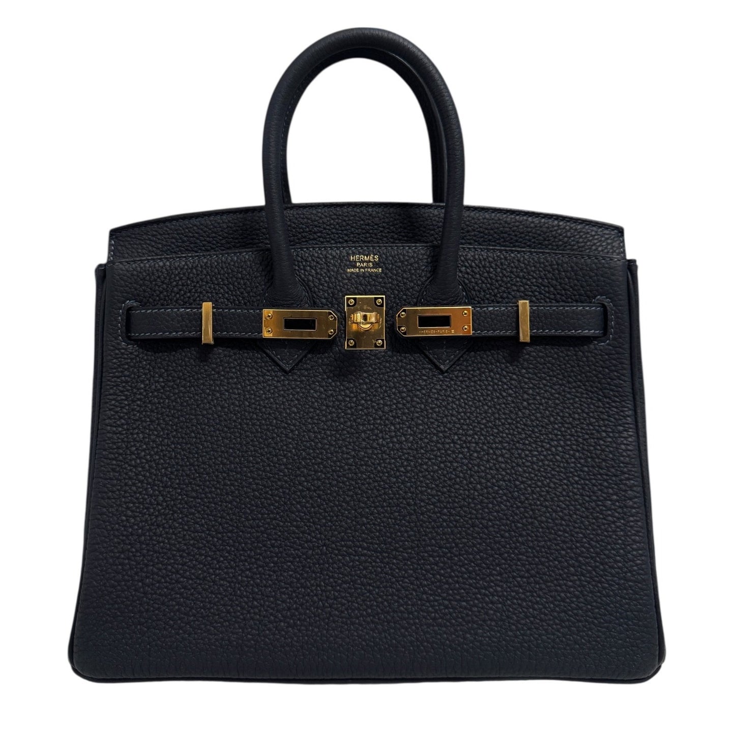 Hermes Birkin 25 Caban Blue Bleu Togo Leather Gold Hardware Handbag 2024 New