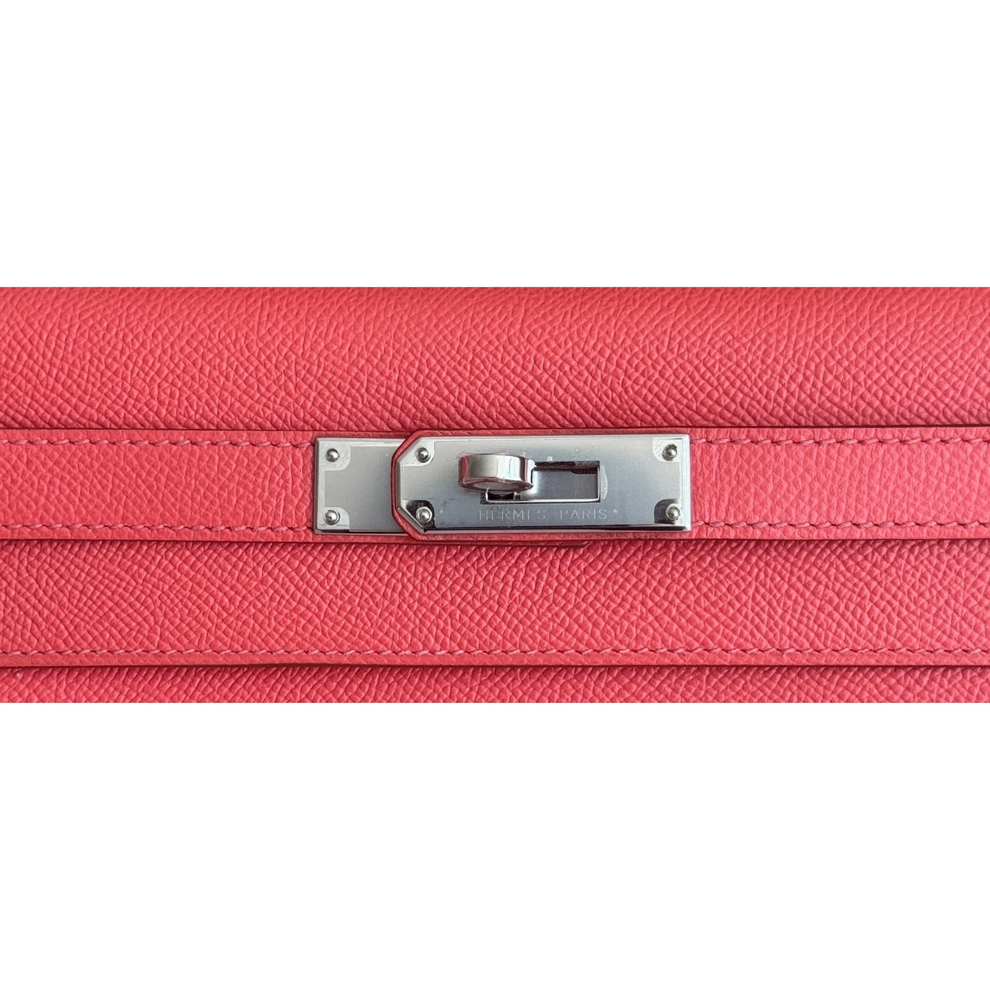 Hermes Kelly 28 Sellier Pink Rose Jaipur Epsom Leather Palladium Hardware