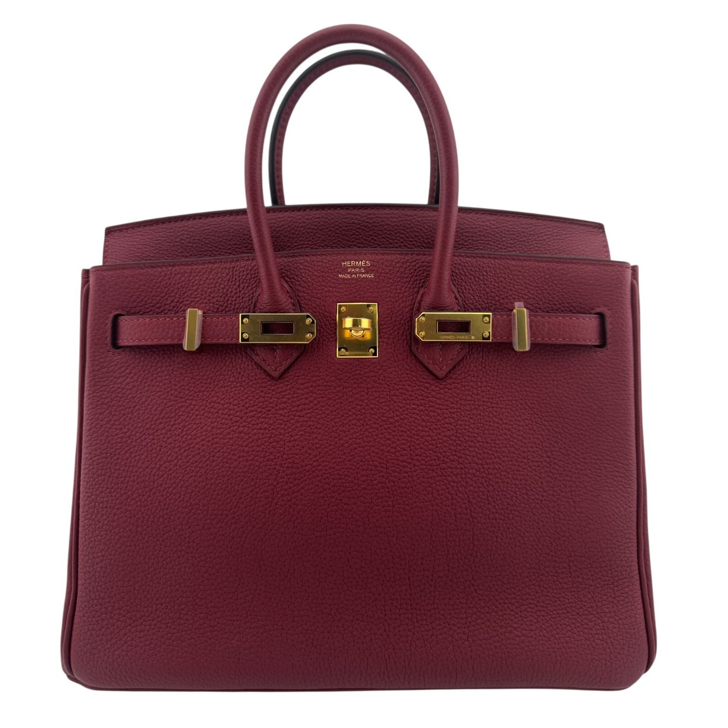 Hermes Birkin 25 Rouge Grenat Red Togo Leather Gold Hardware
