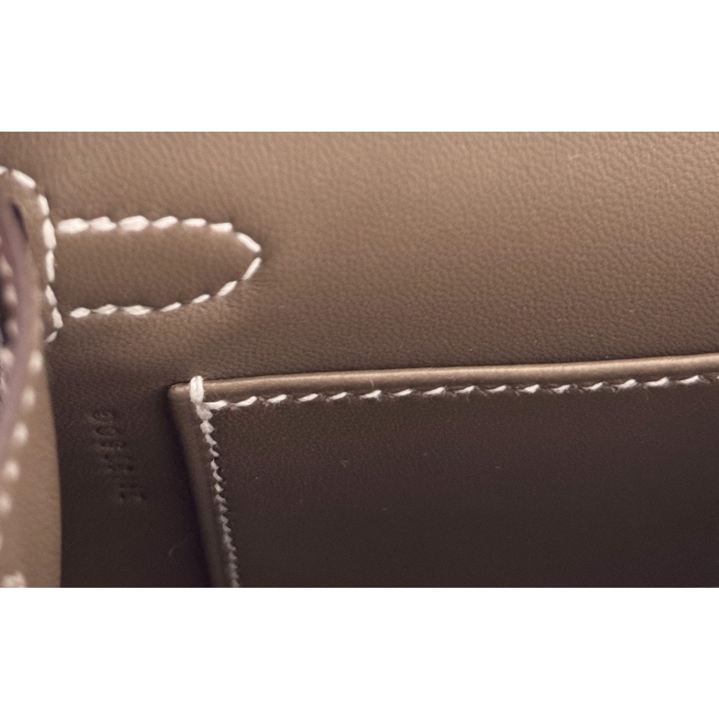 Hermes Kelly Mini 20 Etoupe Gray Epsom Leather Gold Hardware