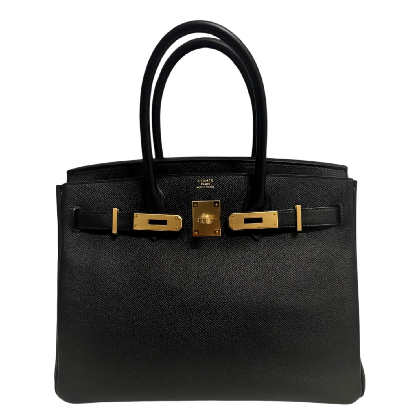Hermes Birkin 30 Black Noir Epsom Leather Gold Hardware RARE