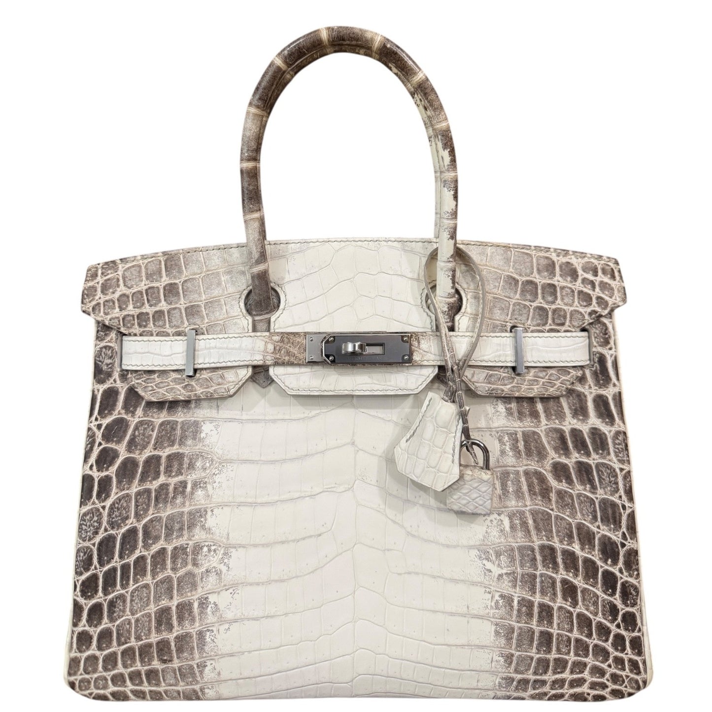 Hermes Birkin 30 White Himalayan Crocodile Matte Leather Palladium Hardware RARE