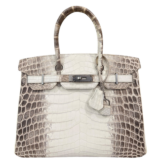 Hermes Birkin 30 White Himalayan Crocodile Matte Leather Palladium Hardware RARE