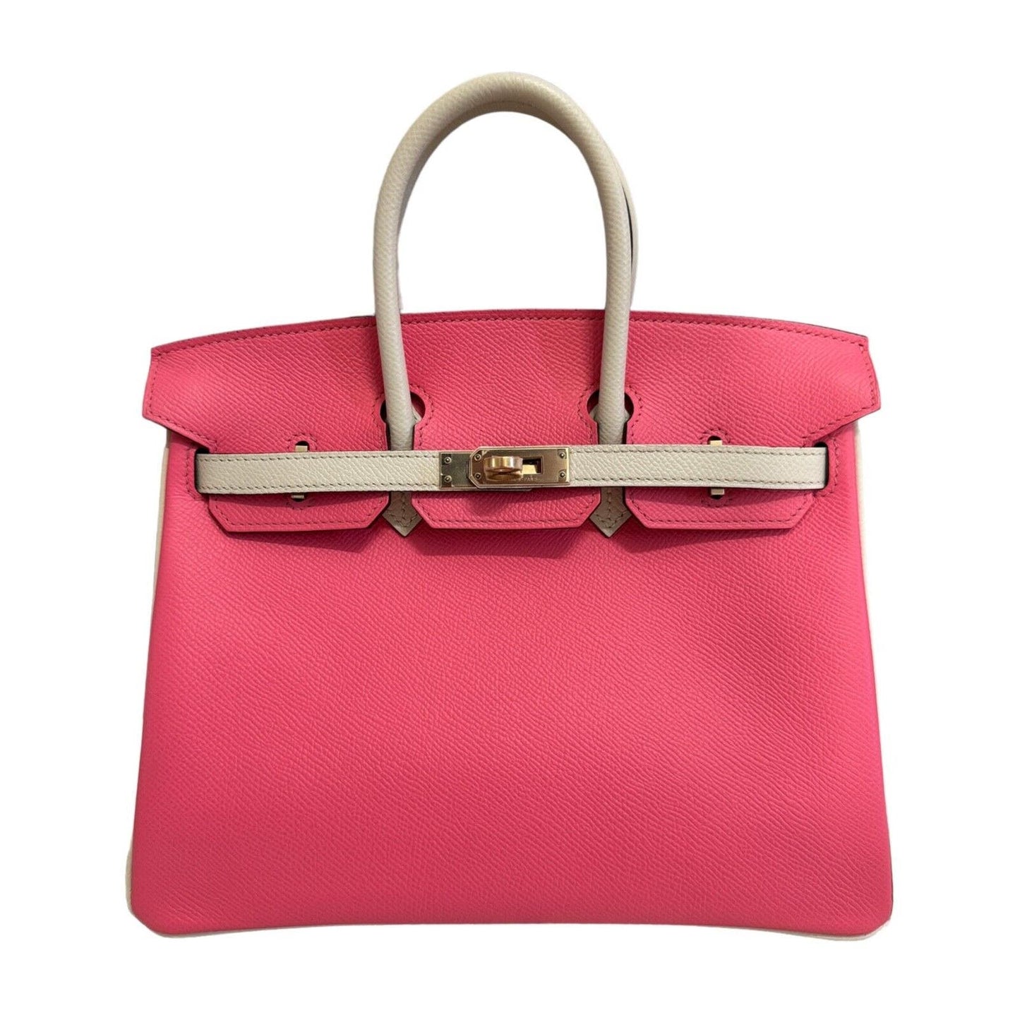 Hermes Birkin 25 Special Order Rose Azalea Pink Craie Epsom Permabrass Hardware